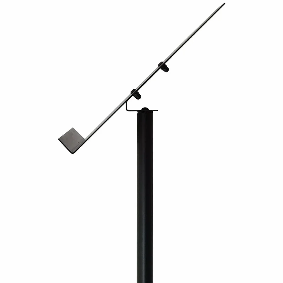 Leggio nero da pavimento in alluminio con reggi-libro A3 42x30 cm