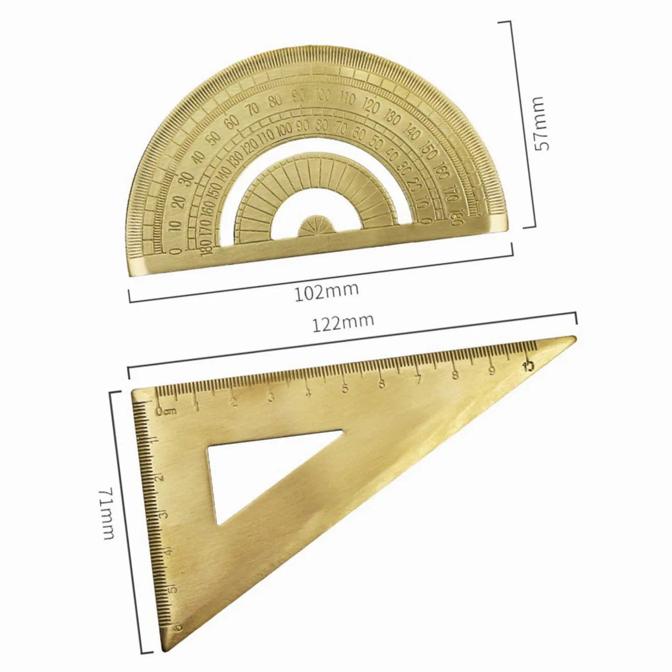 3 Set Di Righelli Triangolari Leggeri E Compatti Per Geometria Goniometro Misurazione Accurata Per Uso Esterno Ottimi Per Studenti