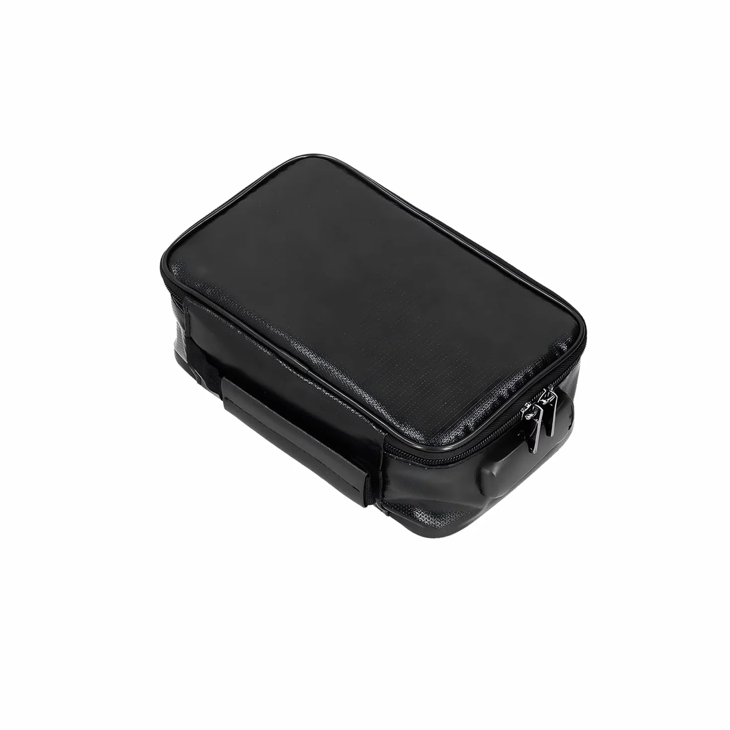 Tissting 9,1 x 5,5 x 3,9 pollici Borsa per documenti impermeabile ignifuga a 3 strati con serratura Borsa per organizer per documenti Borsa per certificati con cerniera per certificati(Nero)