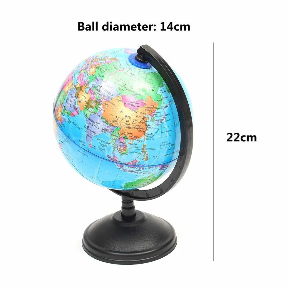 Mappamondo da Tavolo, mappamondo Luminoso a LED con Supporto Strumenti di Geografia per l'educazione dei Bambini, Decorazione per Ufficio a casa Regalo per Bambini