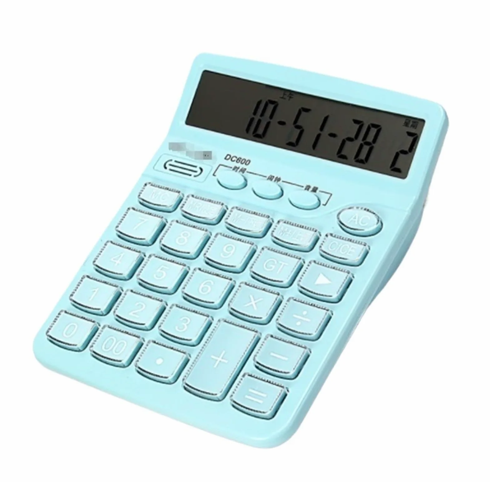 Calcolatrice Casa Ufficio Calcolatrice da Tavolo con Display LCD A 12 Cifre Adatta for Ufficio E Aula Perfetta per Scuola(Blue)