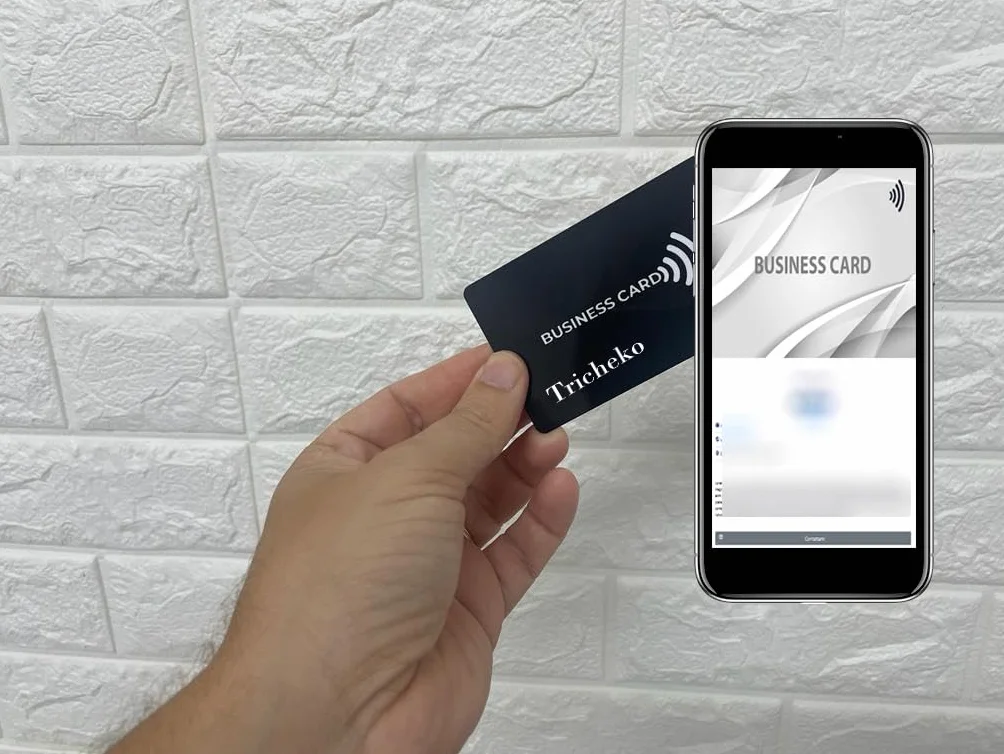 Biglietto da Visita Digitale NFC PVC Contactless Blu