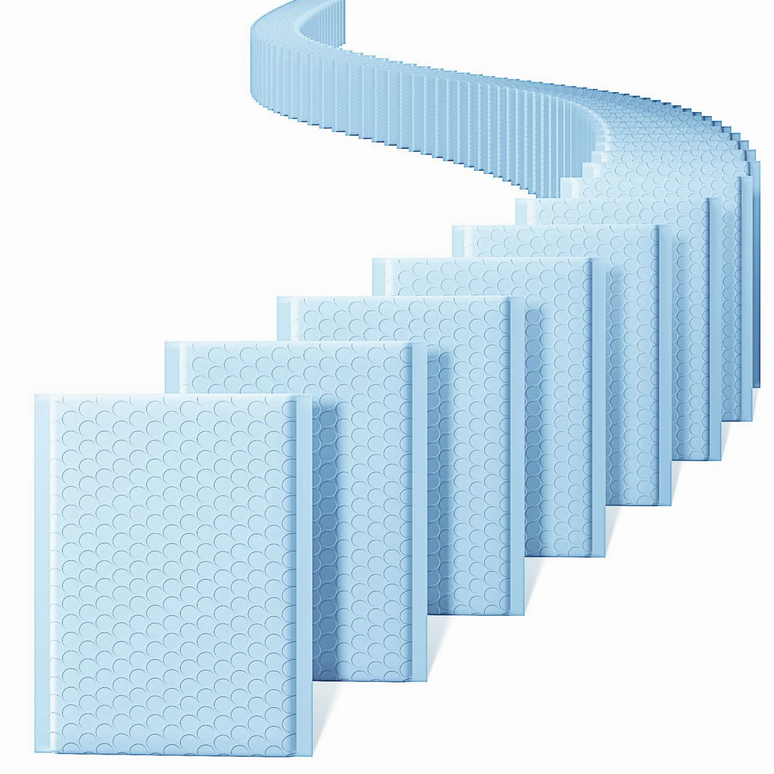 Metronic 6x10 Inch Bubble Mailers 100 Pack, Self-Seal Bubble Mailer, Waterproof Padded Envelopes,Shipping Envelopes,Cushioning for Shipping,Small Items,Jewelry Makeup Supplies,Packaging, Light Blue