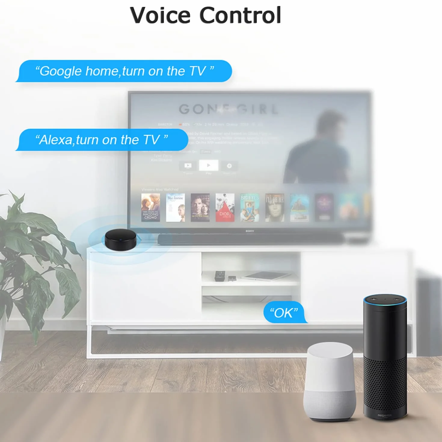 Telecomando intelligente IR WiFi termometro igrometro 3 in 1 compatibile Alexa Google