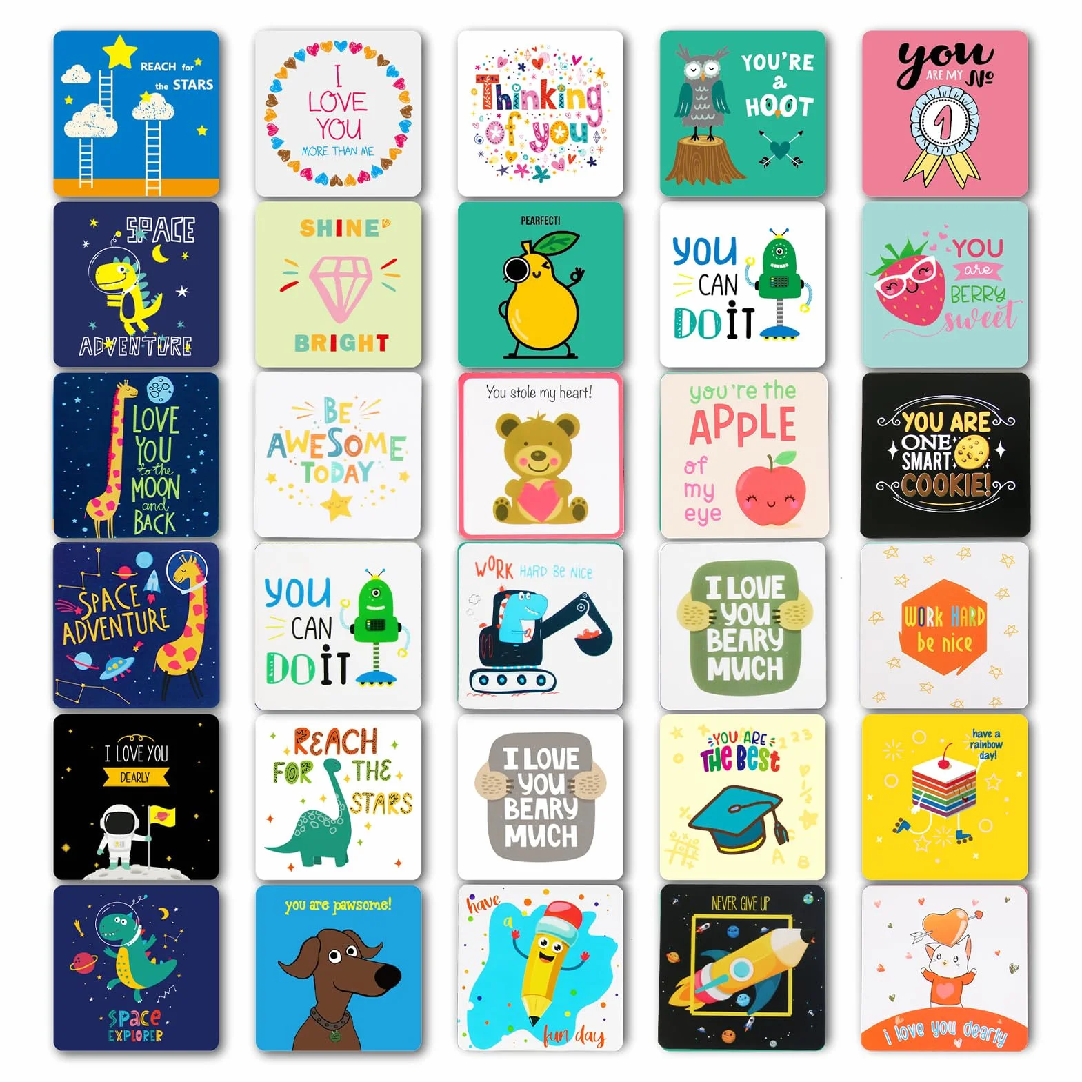Bento lunchbox per bambini 60 biglietti affermazione positiva scuola asilo motivazionali