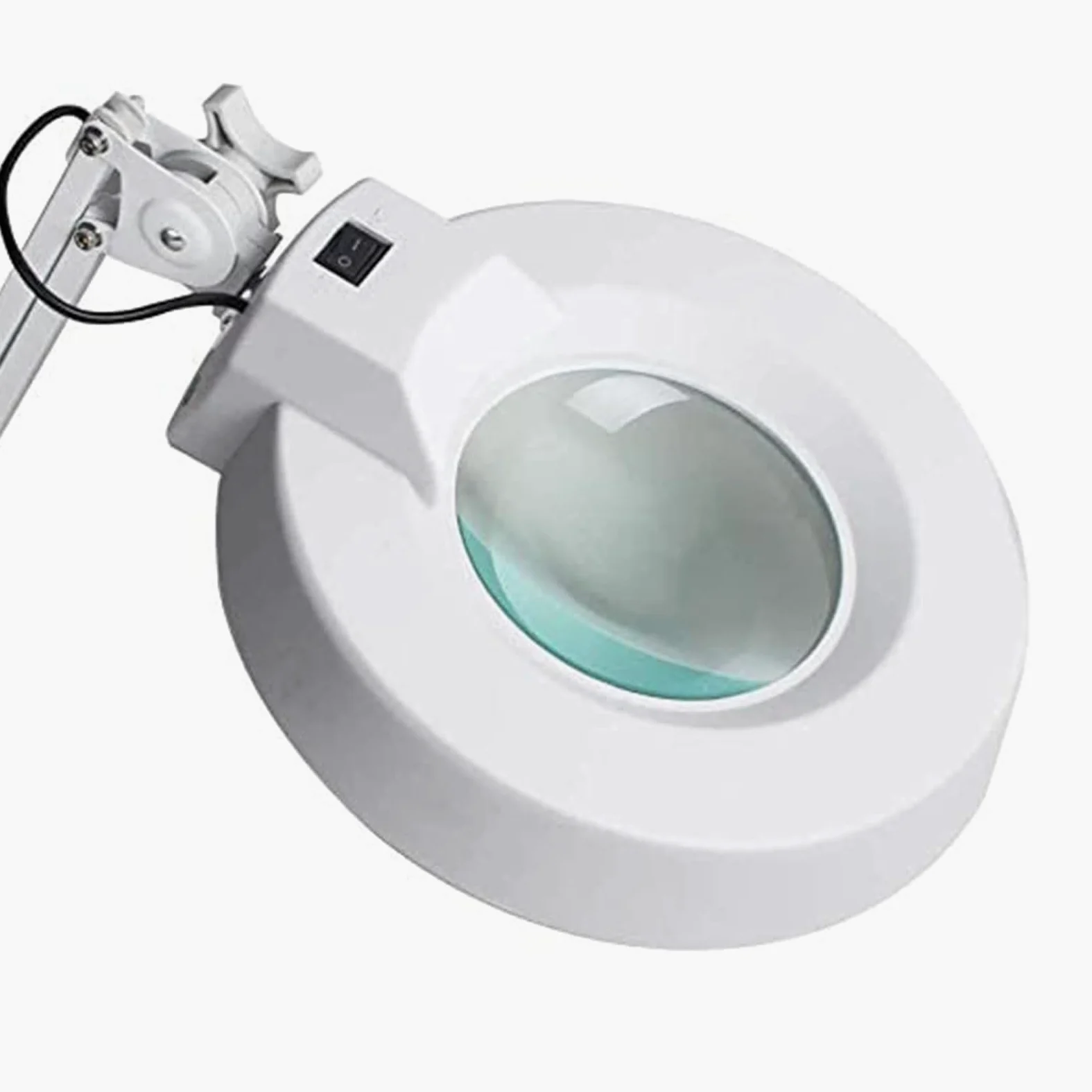Lampada da Terra con Lente d;ingrandimento, Luce LED, Design Pieghevole e Ruote girevoli per lavori di Bellezza e Dettagli Professionali