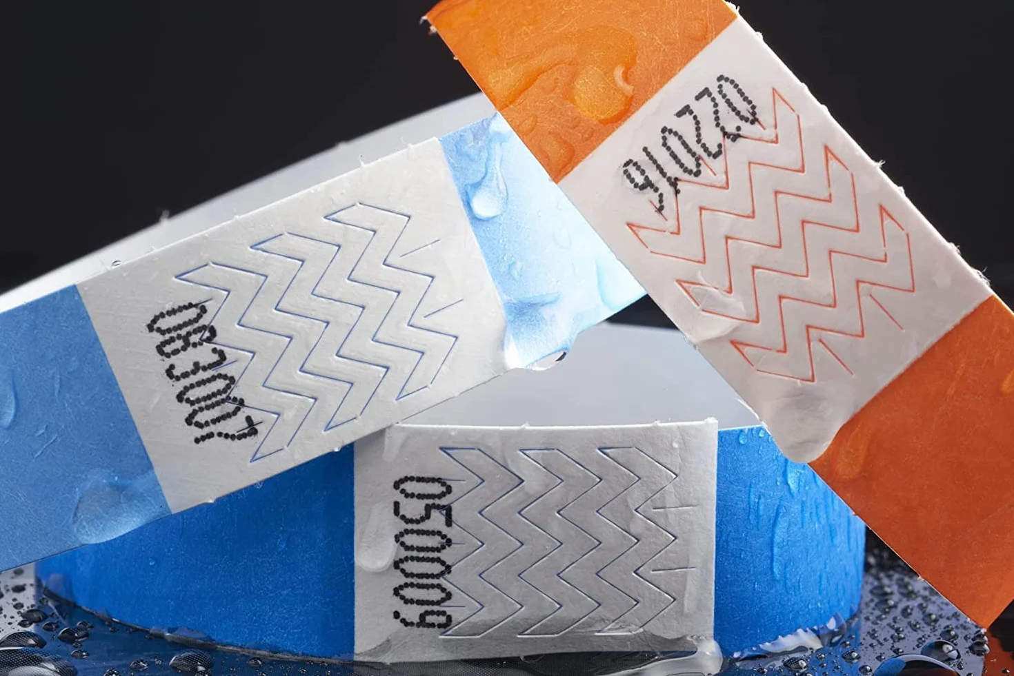 Braccialetti in carta Tyvek giallo iboo 500 per controllo sicurezza eventi