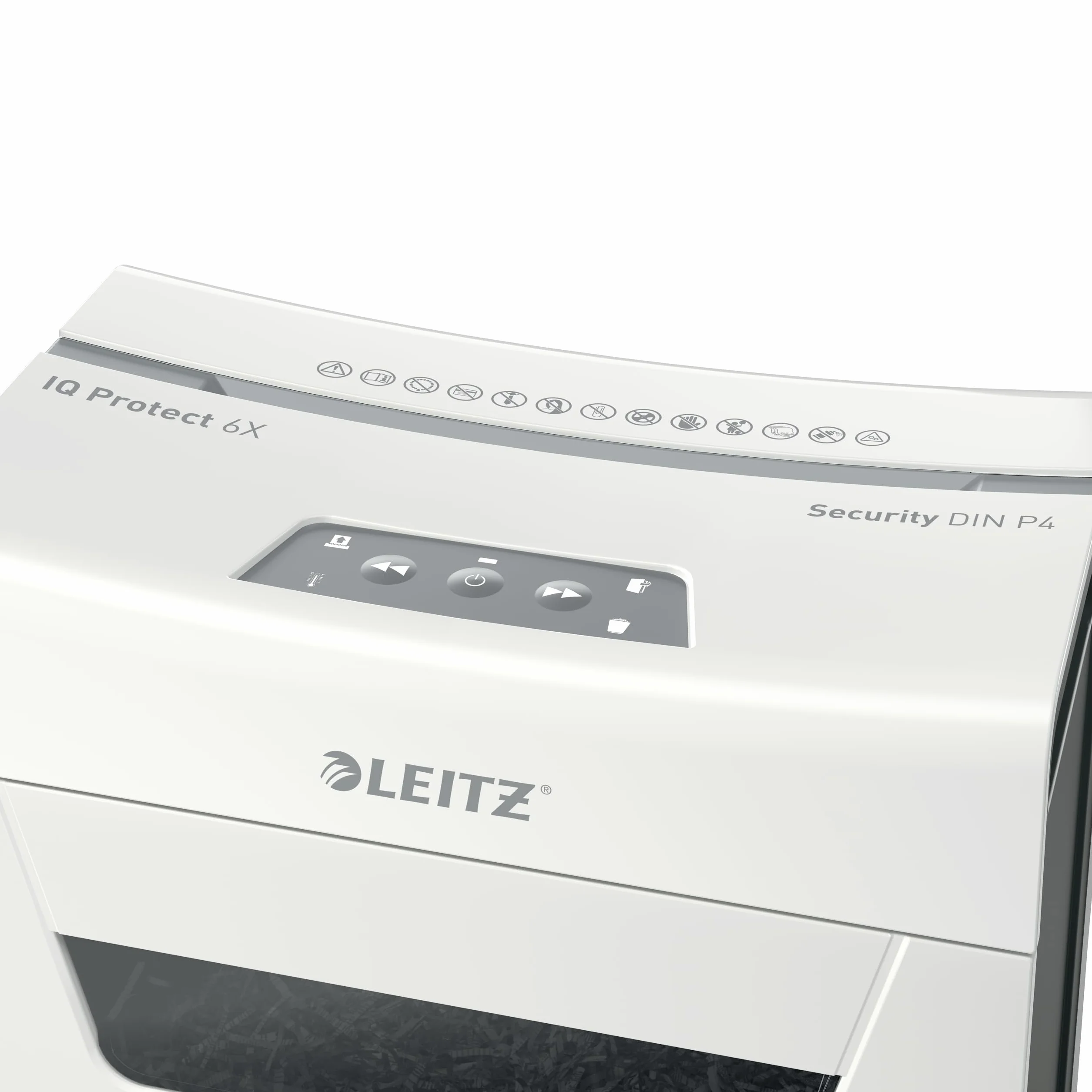 Leitz IQ Protect Premium 6X, Distruggidocumenti Manuale Personal, 7-6 Fogli (70-80 gr/mq), Taglio a Frammenti, Sicurezza P-4, Capacità 10 litri, 80900000