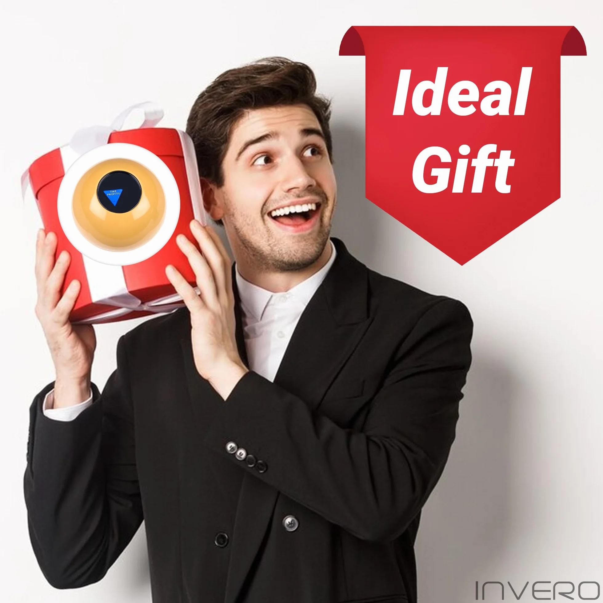 Invero Palla decisionale per criptovalute, gadget da scrivania, diametro 10 cm