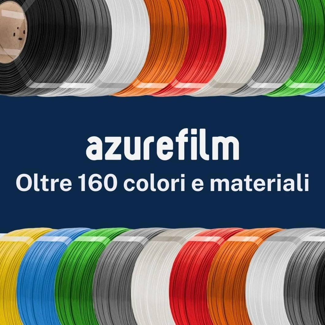 AzureFilm PETG Hyper Speed Filamento 1.75 mm 1kg Trasparente per Stampa 3D ad Alta Velocità