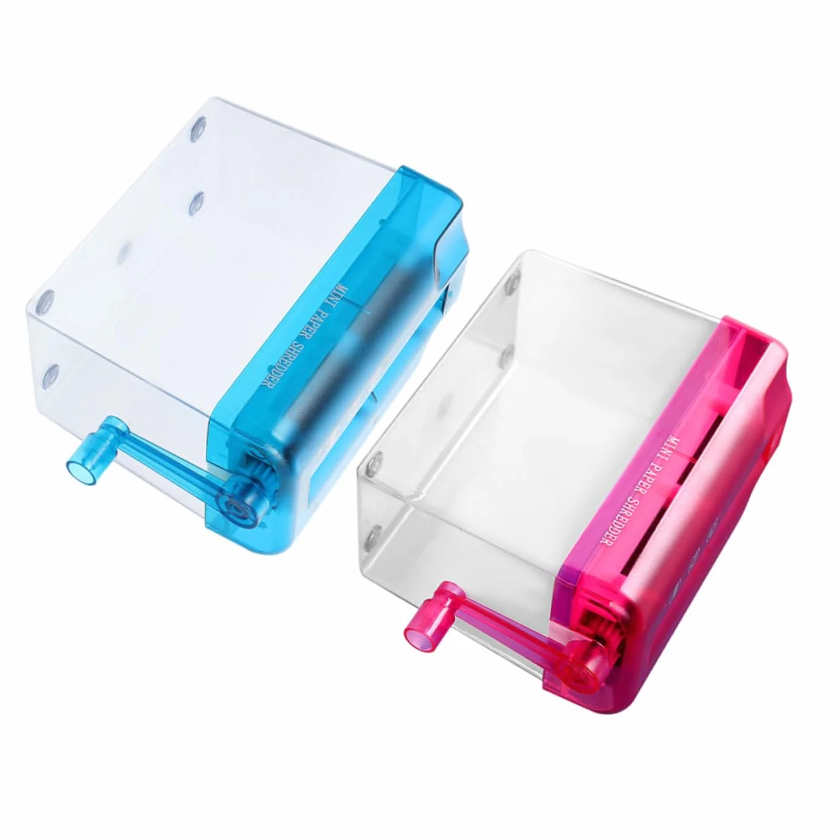 2 Pezzi Mini Distruggi Documenti Manuale Taglierina Carta Portatile per Casa e Ufficio Trituratore Manuale Sicuro per Documenti Sensibili Compatto per Scrivania