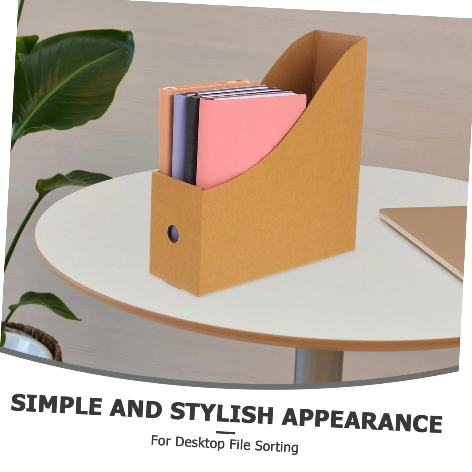 STOBOK 8pezzi Forniture Per Ufficio e Cancelleria Porta Riviste Portadocumenti in Carta Kraft Organizer Da Scrivania Scatola Portadocumenti Contenitori Per Libri Organizer Per Conservazio
