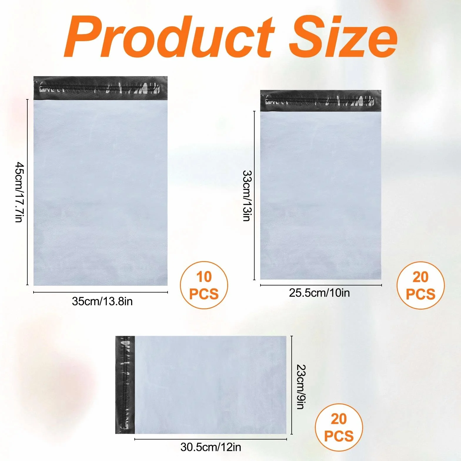 Sacchetti Spedizione Autoadesive Non Trasparenti Buste Postali Plastica Mailing Bags 50 Pezzi