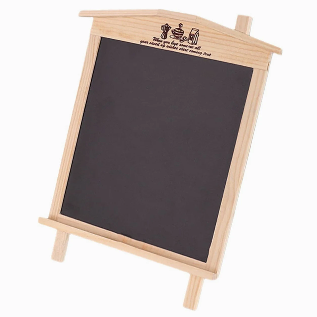 Angoily Lavagna Domestica a Forma di Casa in Legno Magnetico Nera, per Messaggi e Avvisi, Decorazione da Appendere per Casa
