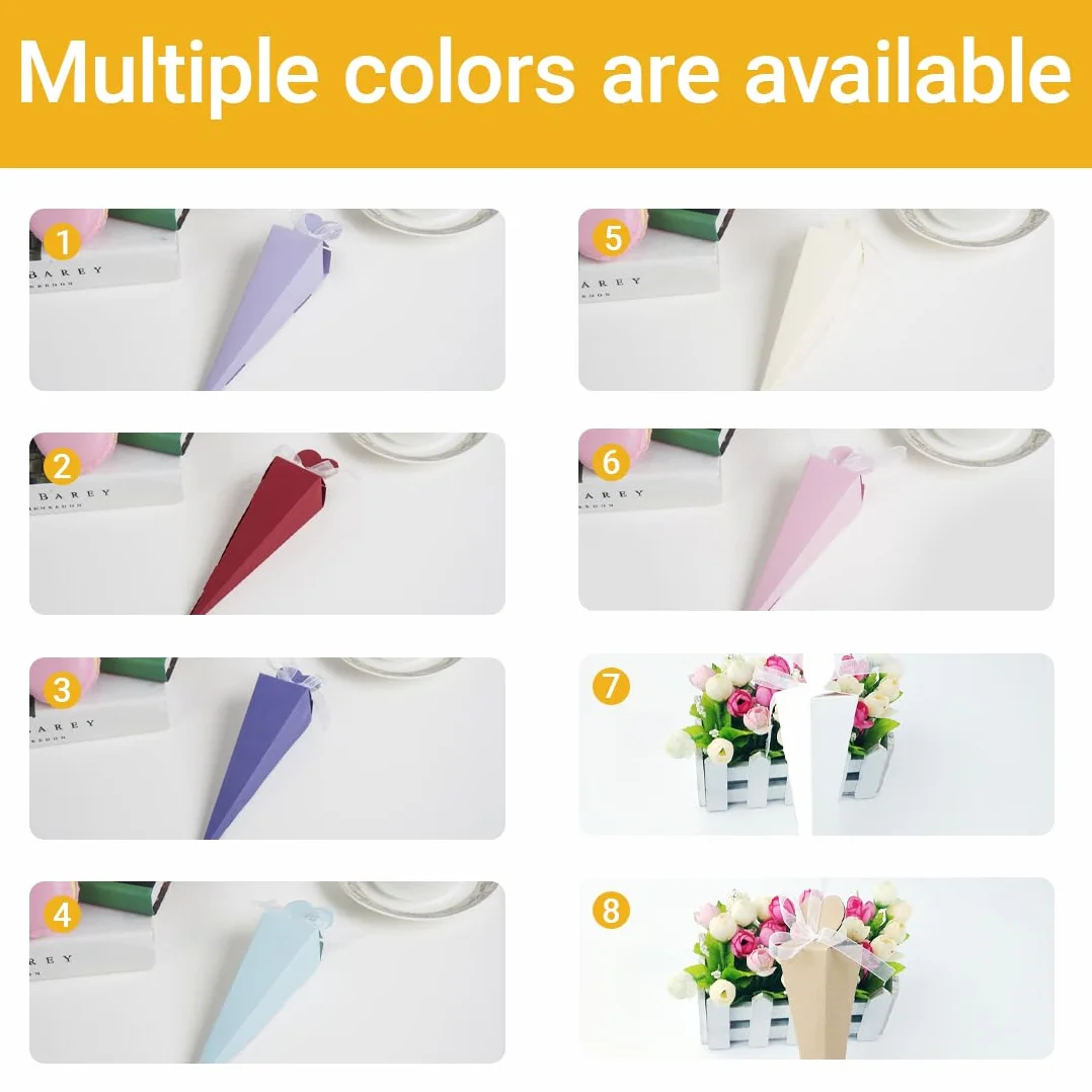 IKOPFLN 16 Pezzi Scuola Cono Ragazze Zucchero Cono Craft Kit Riempimento Busta Scuola