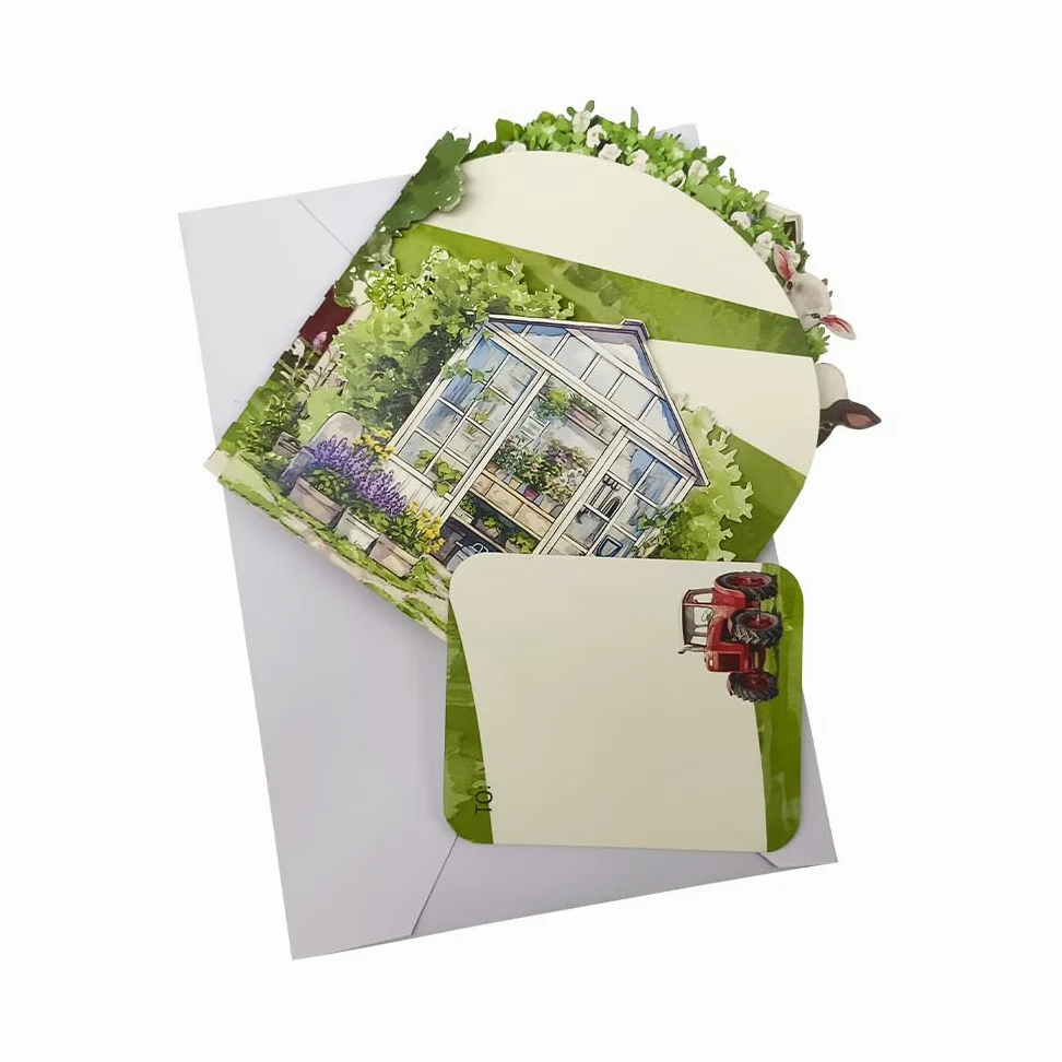 Biglietto di auguri con scritta "The Red House, Forever", pop-up 3D, regalo di compleanno per donne, mogli, mamme, figlie, sorelle, zie, nonne, biglietto di anniversario, con busta
