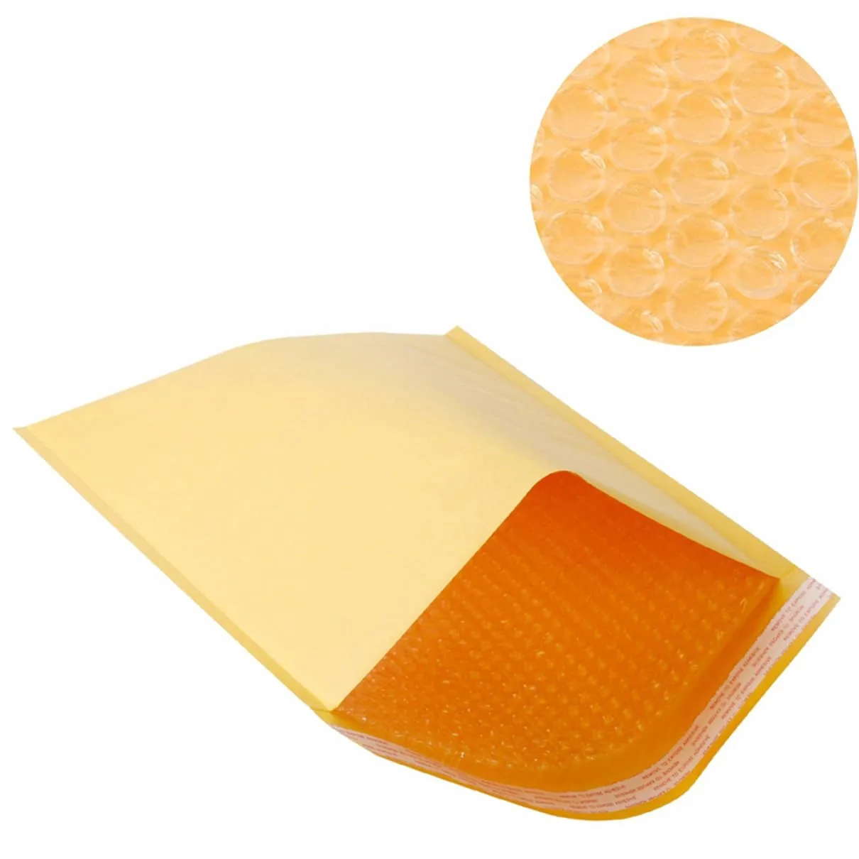Buste a Cuscinetto D'aria in Carta Kraft Arancia, 50 Pezzi, Spedizione | Pe e Carta Kraft, Autochiudenti e Impermeabili, per Negozi e Scuole, Adatte a Scrittura Ordinata