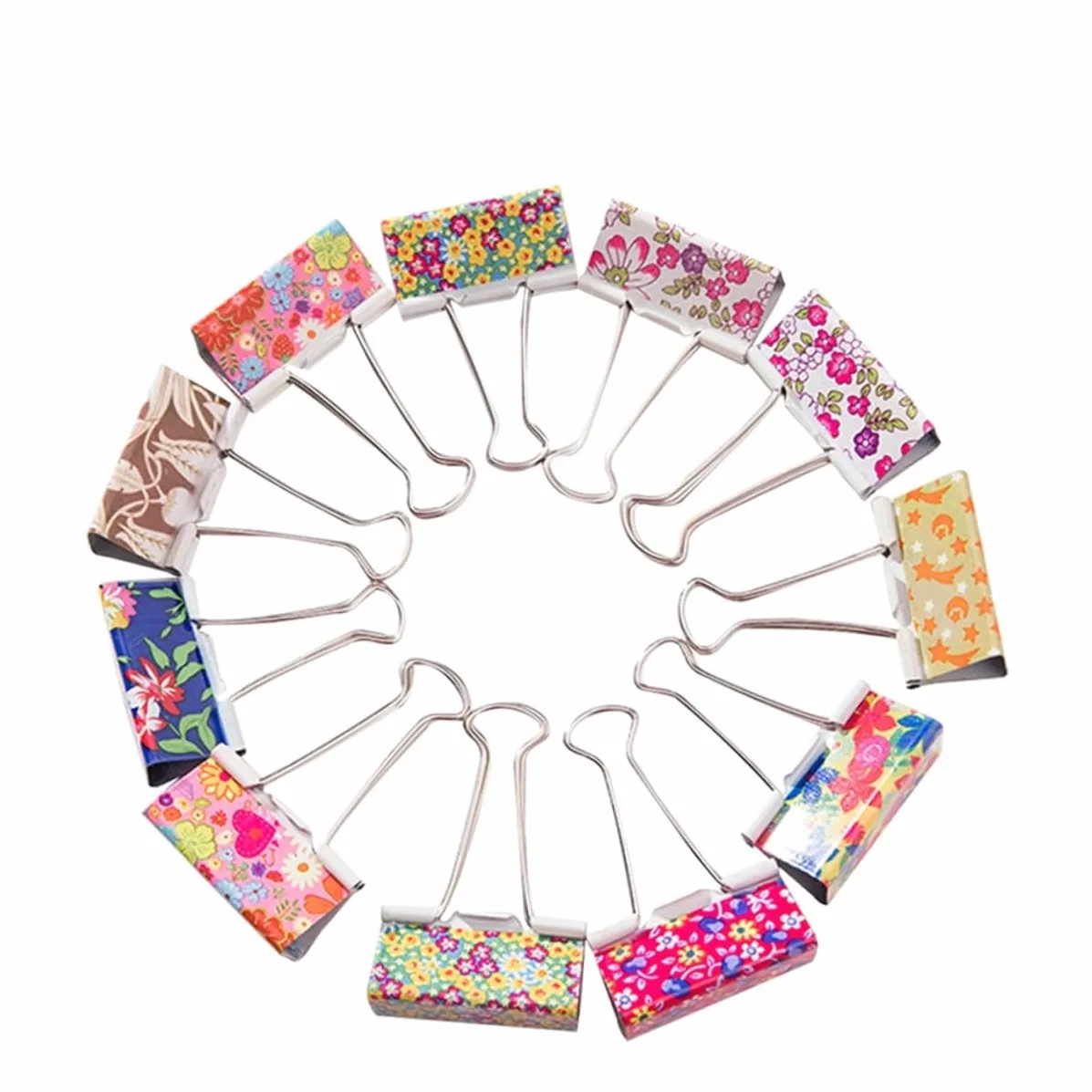 Binder Clip 25mm in Metallo, 48 Pezzi, Fermagli per Raccoglitori | File Clips, Paper Binder Clip, Fermafogli e Colorata Clip, Scuola Cancelleria per Back To School Party Colore Casuale