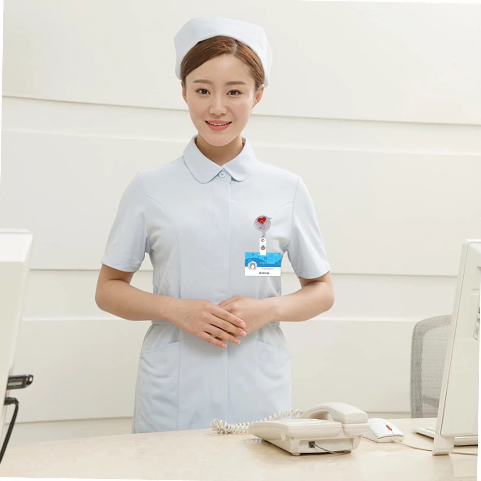LALAFINA 20pezzi Portabadge Retrattile Per Con Clip Girevole Da Pratico e Leggero Design Elegante Per Id e Badge Ospedale Scuola e Lavoro
