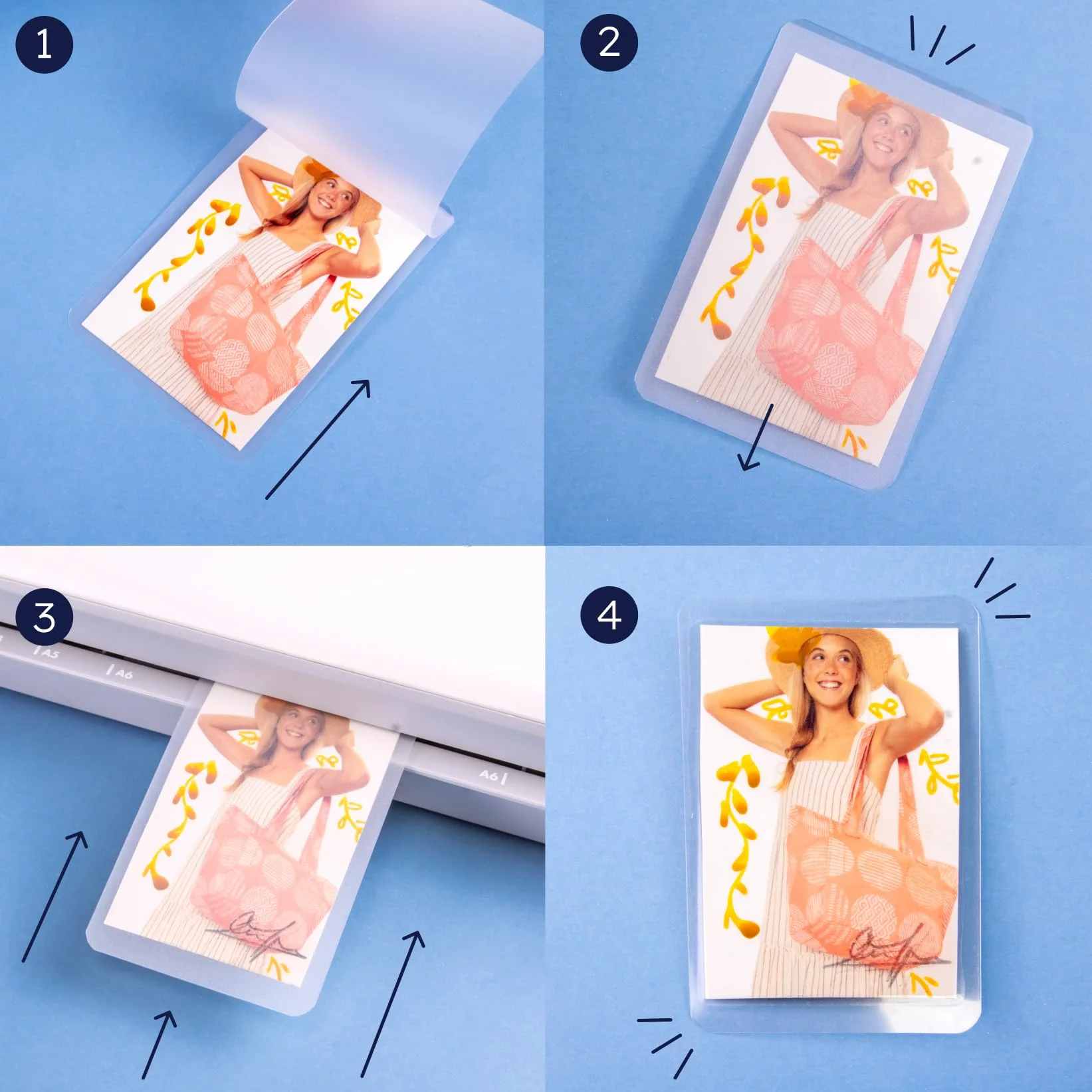 Raylu Paper® Buste per Plastificazione 100 pezzi trasparenti lucide A4 75 micron fogli termici per plastificatrice