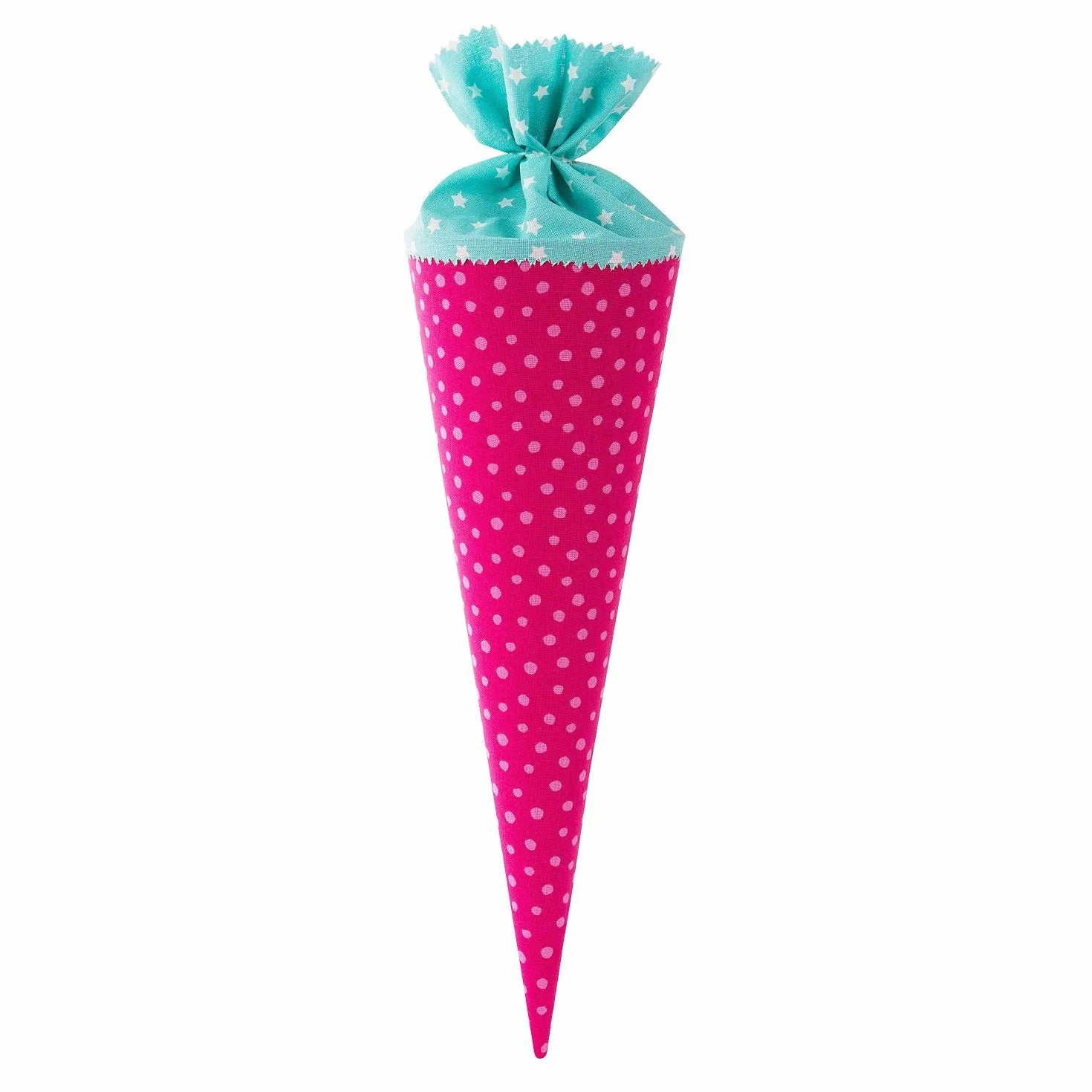 Goldbuch Tessuto Scuola Motivo a Pois e Stelle 35 cm Sacchetto di Zucchero Rosa Turchese Confezione Regalo 93 554