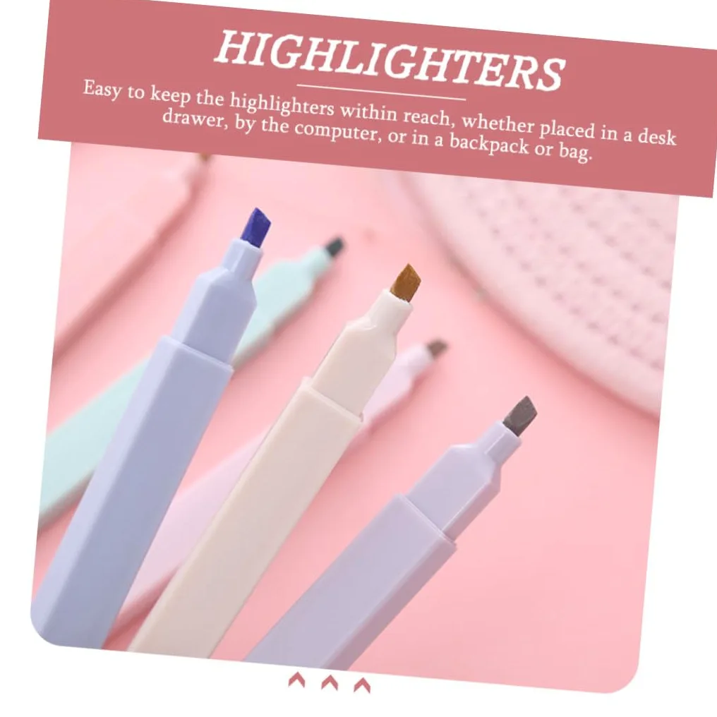 SHINEOFI 36pezzi Evidenziatori Colorati Per Scrapbooking Pennarelli Multifunzionali Con Inchiostro Idrico Marker Scolastici Per Disegni e Note Di Sacchetti