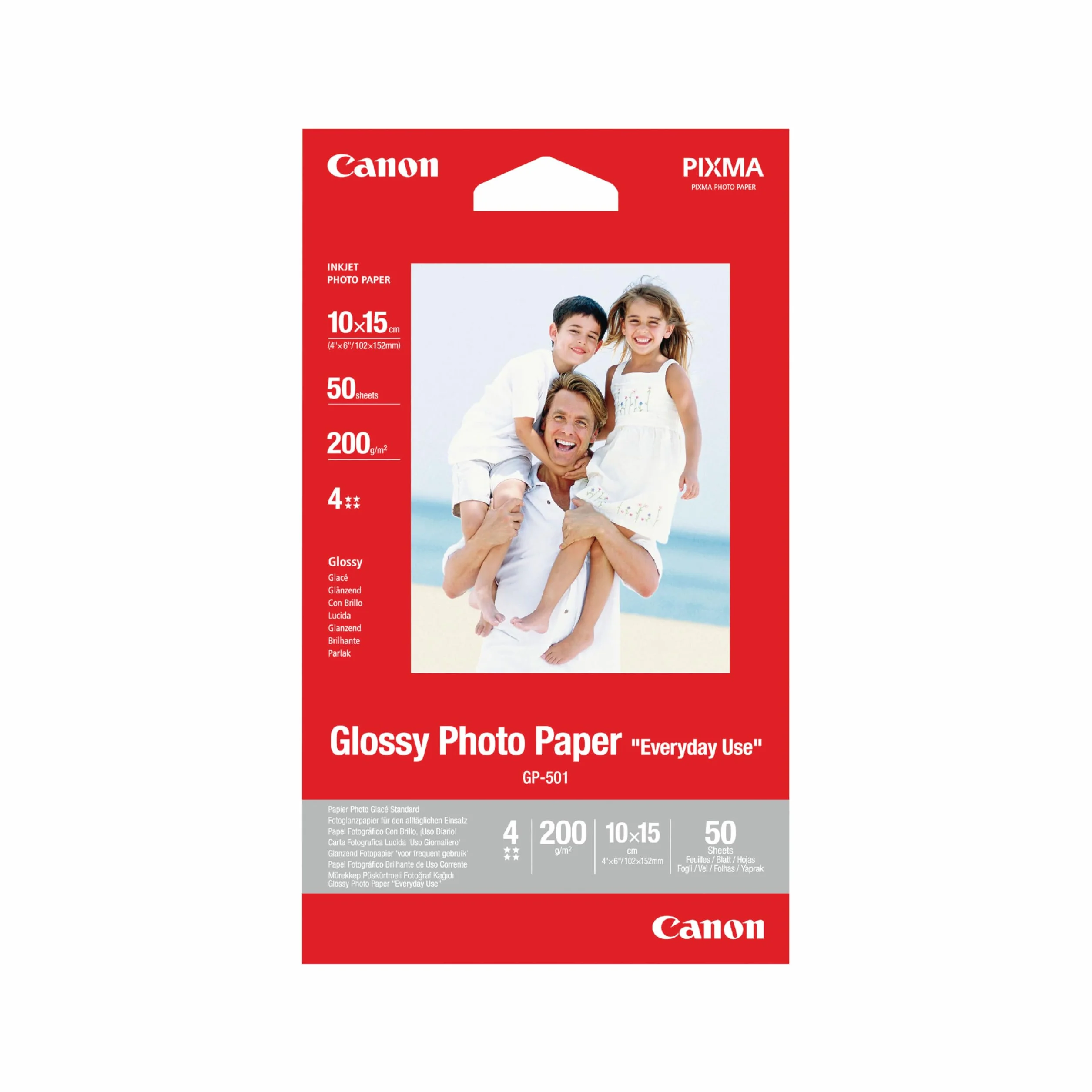 Canon GP-501 Carta Fotografica Lucida 10x15cm 200g/m² 50 fogli