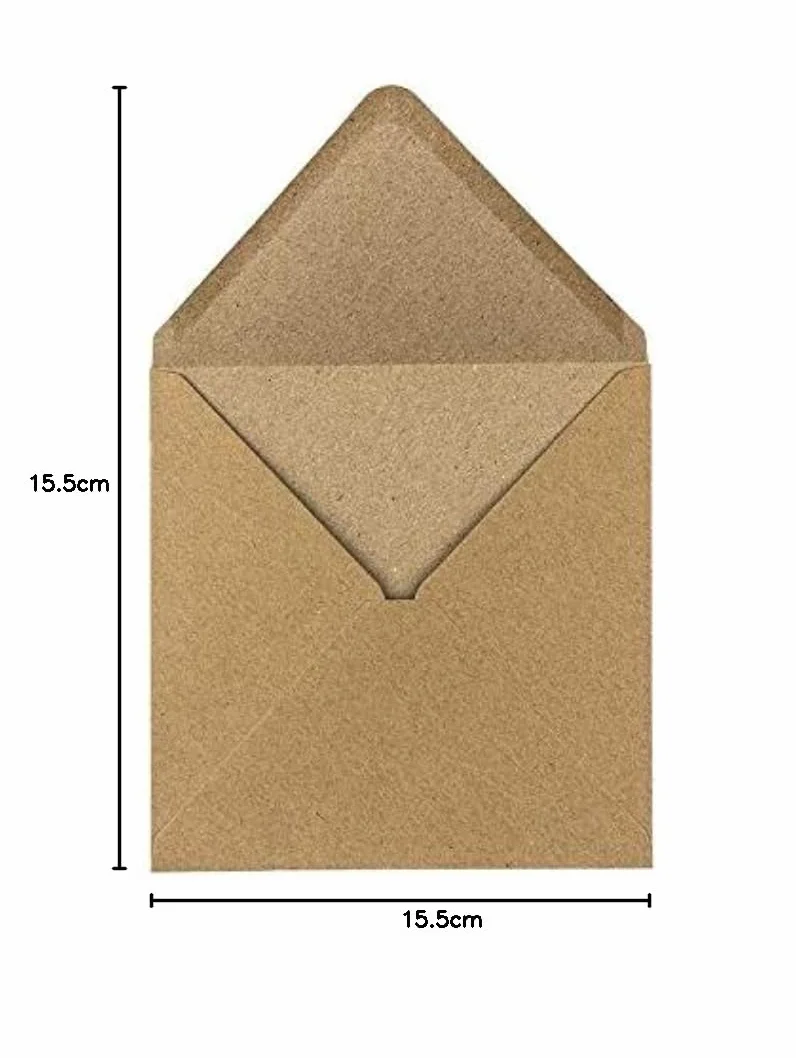Buste in carta Kraft 110 g/m2 100 pezzi per biglietti di auguri e inviti