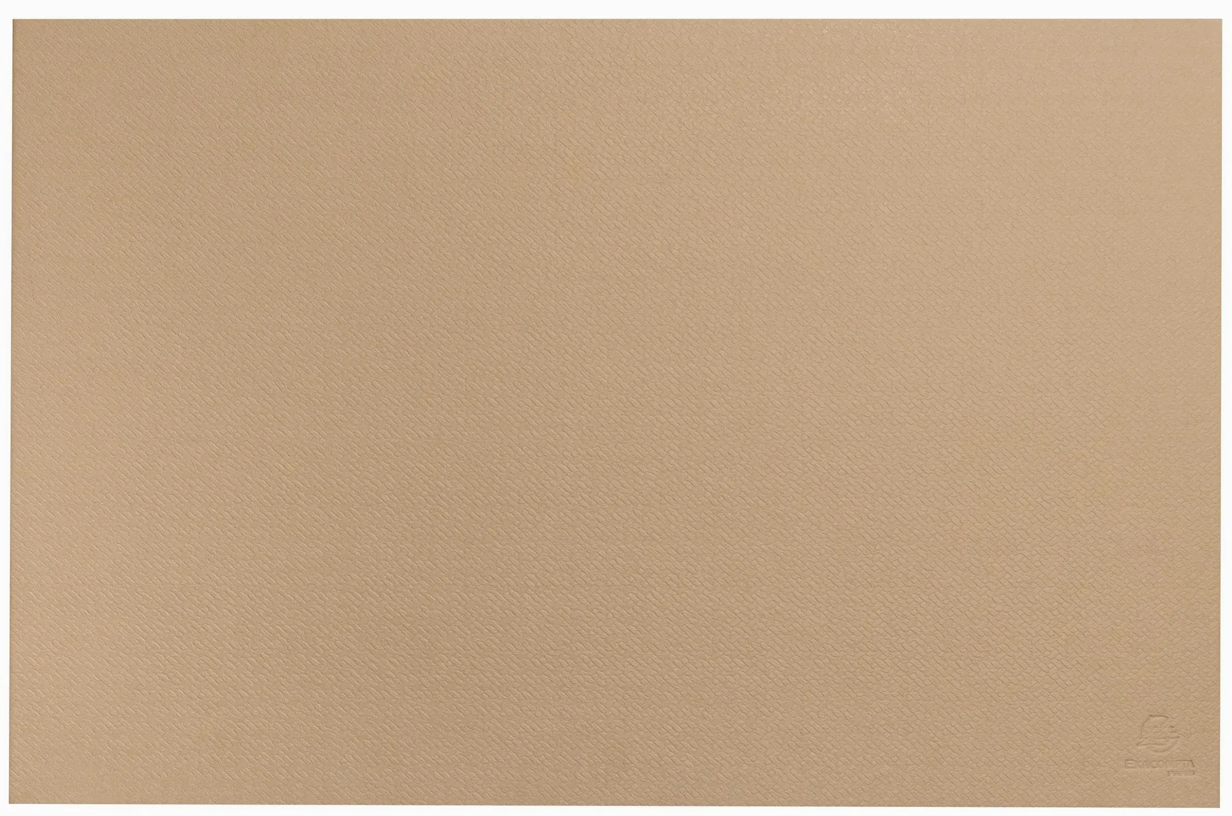 Exacompta - Rif. OfficeByMe 60602D - Set di 8 sottomano in cartone rigido, compatibile con mouse ottici e laser, formato largo e corto profondità, 57,5 x 37,5 cm, colore: beige