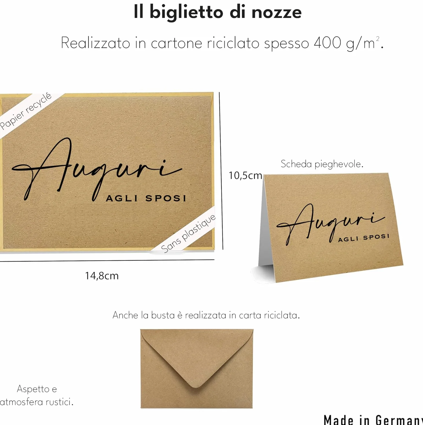 Regali di nozze per gli sposi Confezione regalo in denaro con biglietto