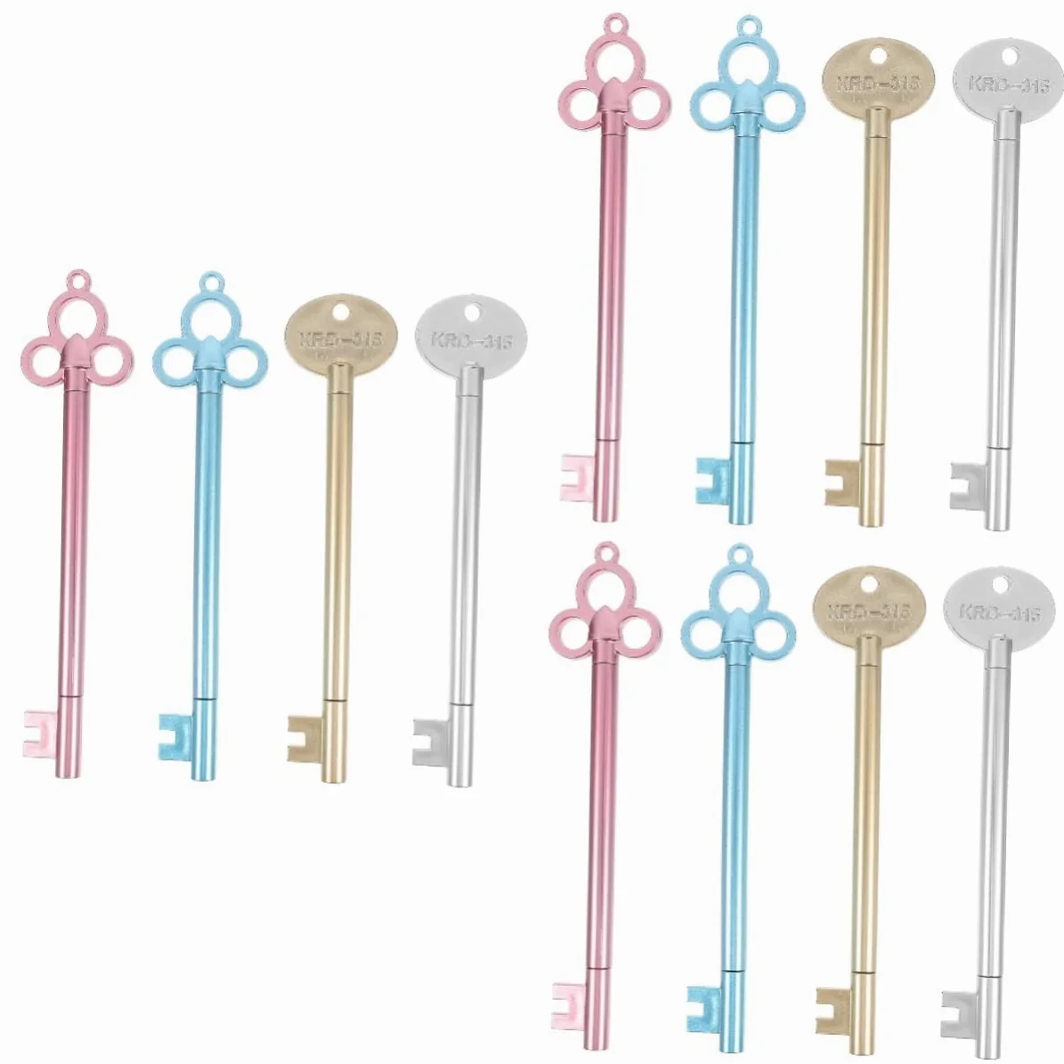 VILLCASE 3 Set di Penne in Gel a Forma di Chiave Penna da Cancelleria alla Moda Set di Penne in Gel Leggere Scrittura Design Elegante per Età 15 Pezzi * 3