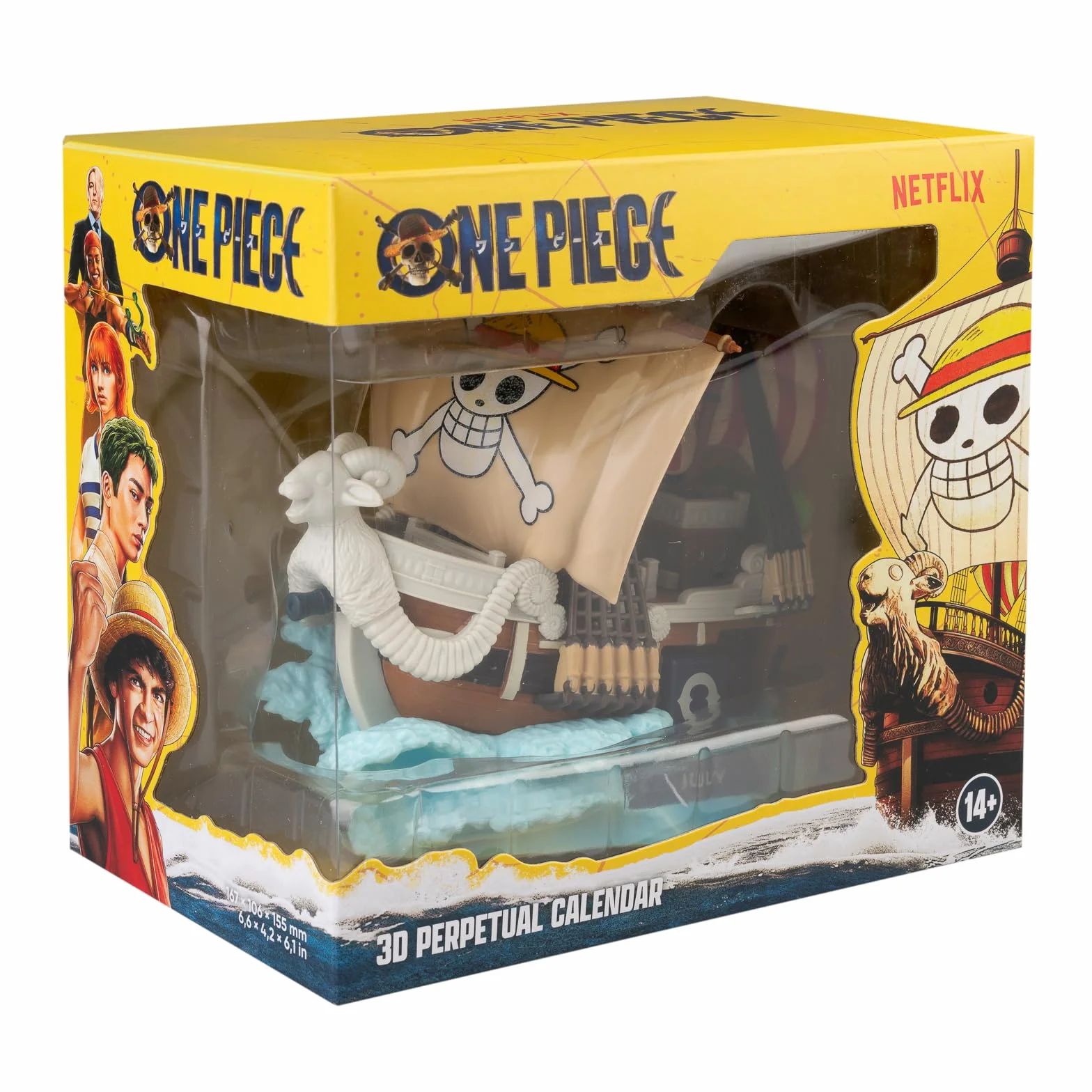 Grupo Erik Calendario Perpetuo One Piece Manga 3D - Calendario da Tavolo Perpetuo | Decorazione da Scrivania per Fans, One Piece Gadget (16,7 x 15,5 x 10,6 cm)