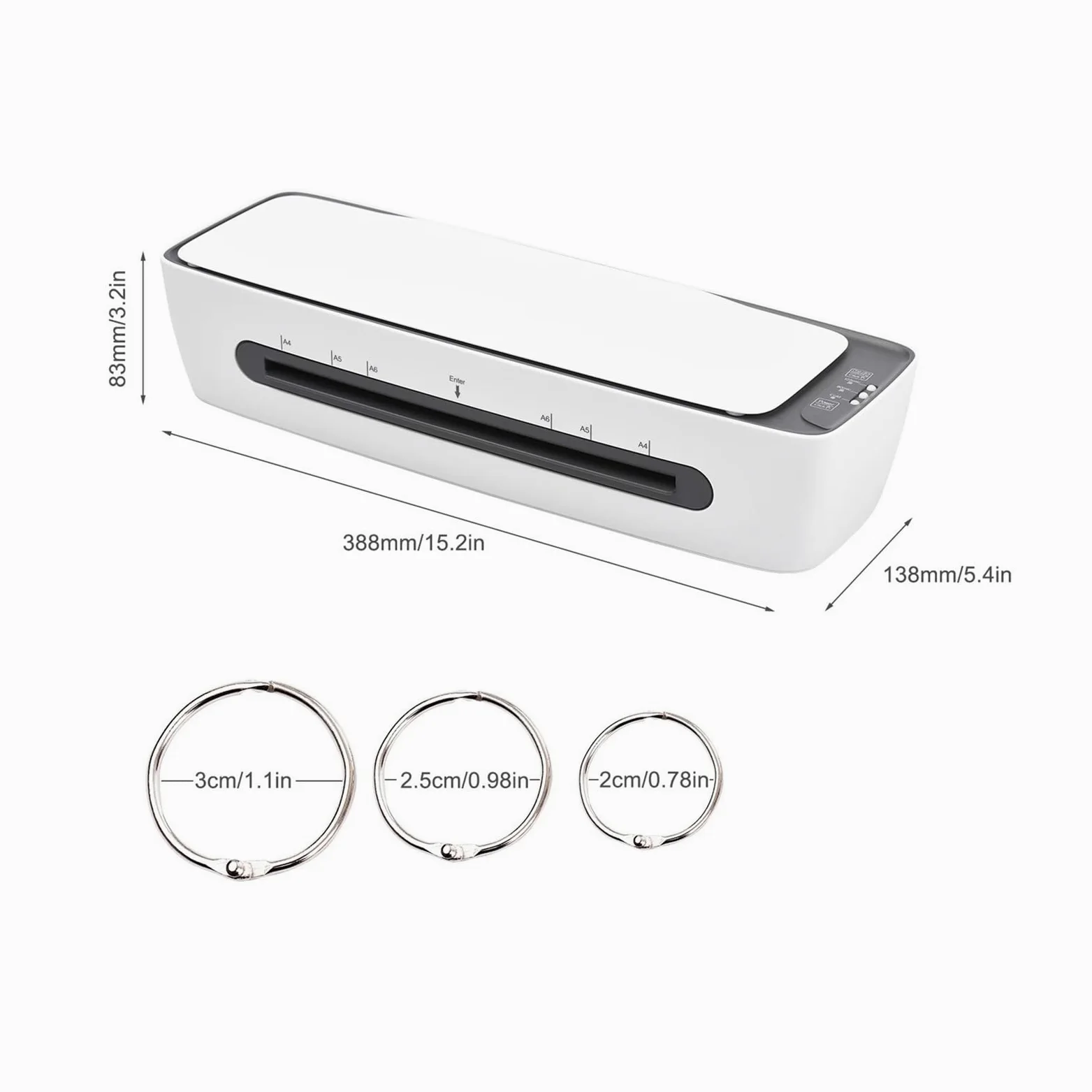 SL688 Set di macchine plastificatrici da tavolo Formato A4 Laminazione multifunzionale a caldo e freddo a 2 rotoli Larghezza massima 9 pollici Per ufficio, scuola