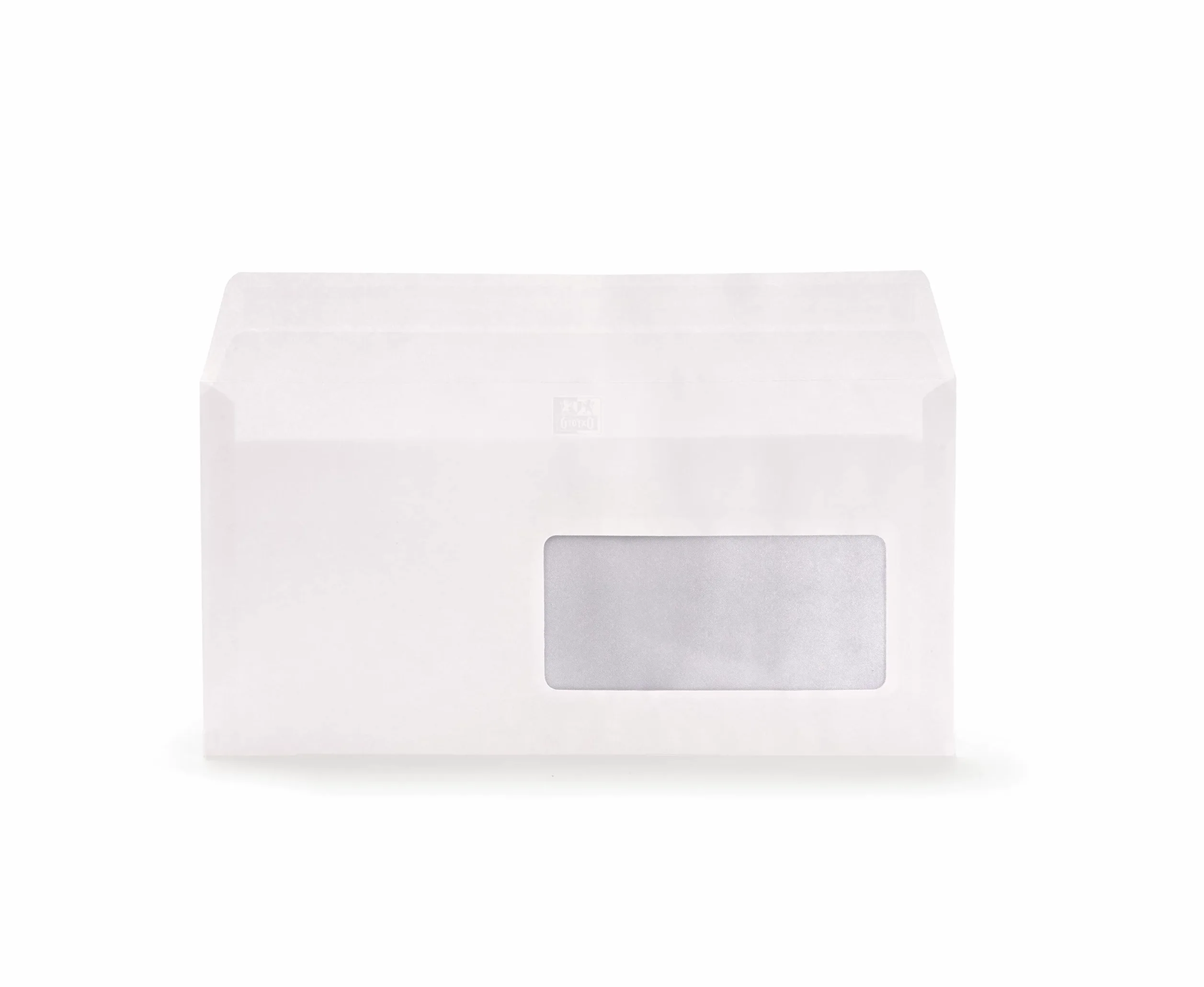 Oxford 100102009 Scatola di 500 buste autoadesive formato 110 x 220 mm con finestra 45 x 100 mm bianco