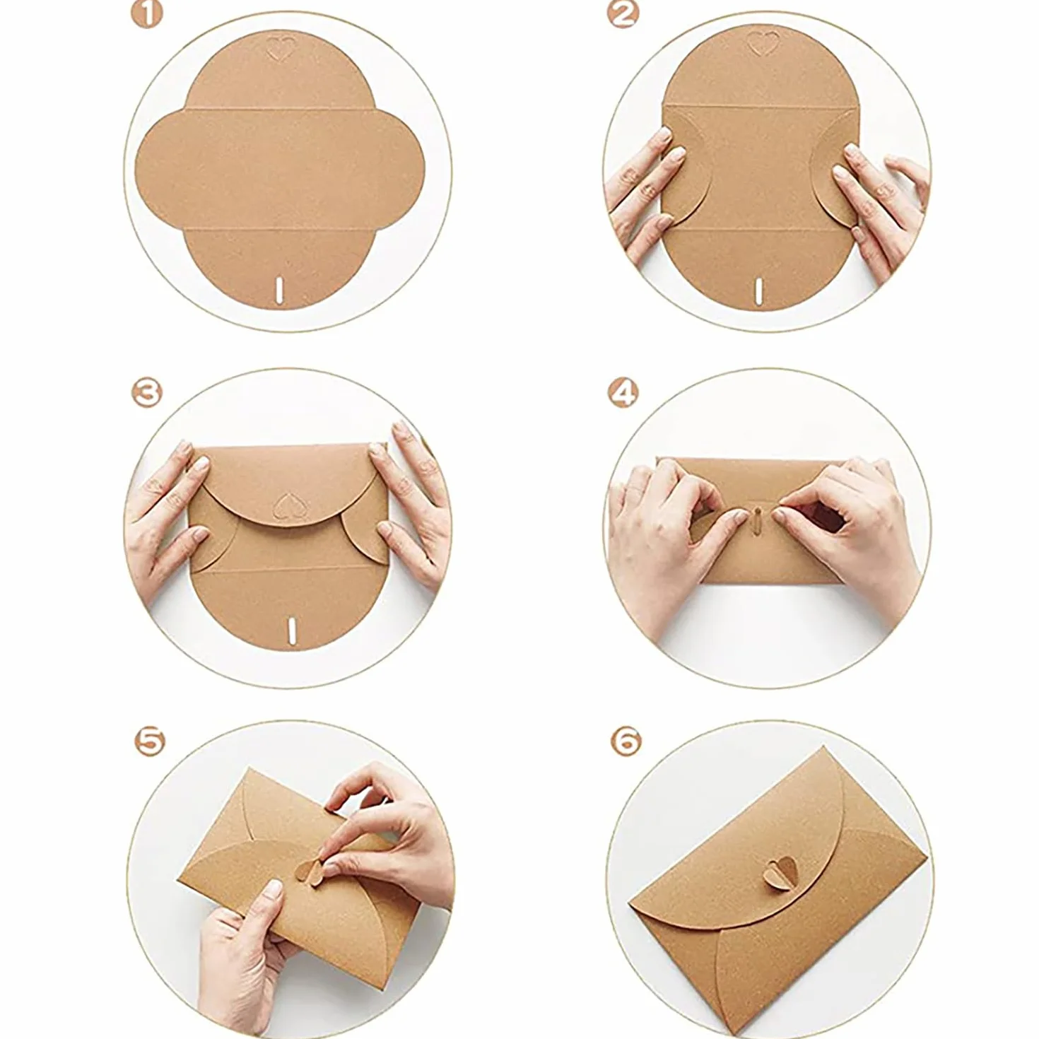 Buste Kraft 30 Mini 4"x3" con Biglietti Vergini per Natale Ringraziamento Matrimonio Compleanno
