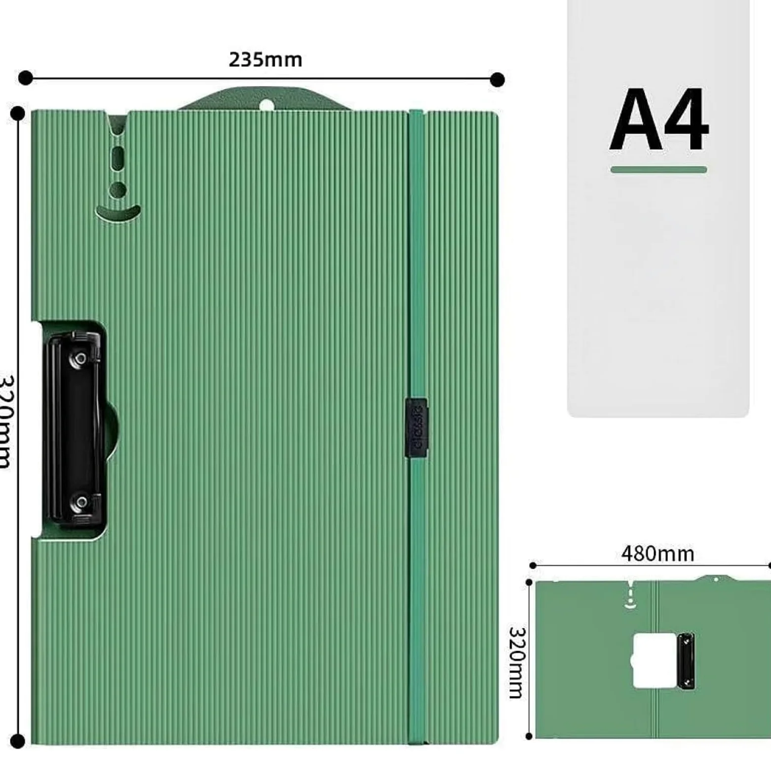 Portablocco formato A4 con portapenne, design pieghevole da appendere, confezione da 3, 21 x 27 cm per una facile organizzazione dei file