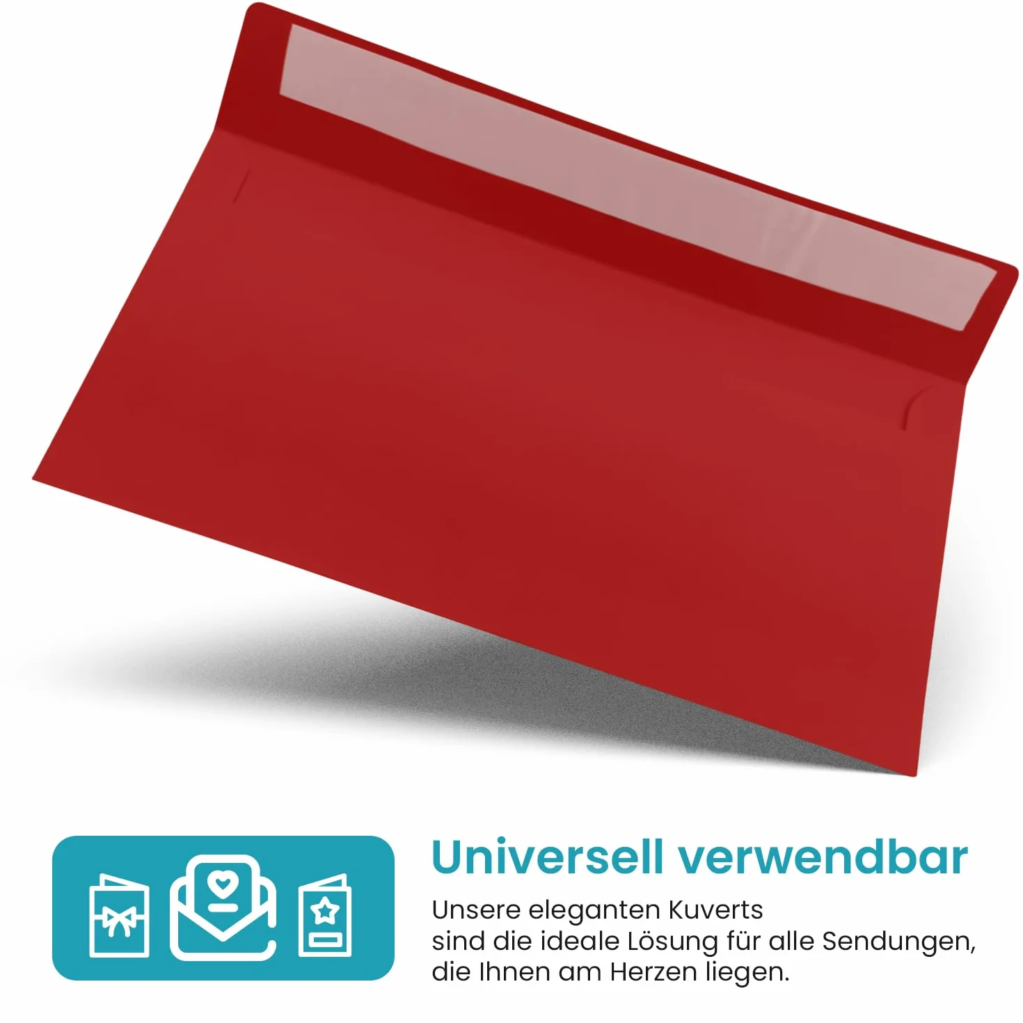 Netuno 25 buste rosse formato lungo 11 x 22 cm 120g eleganti per inviti matrimonio Natale DL