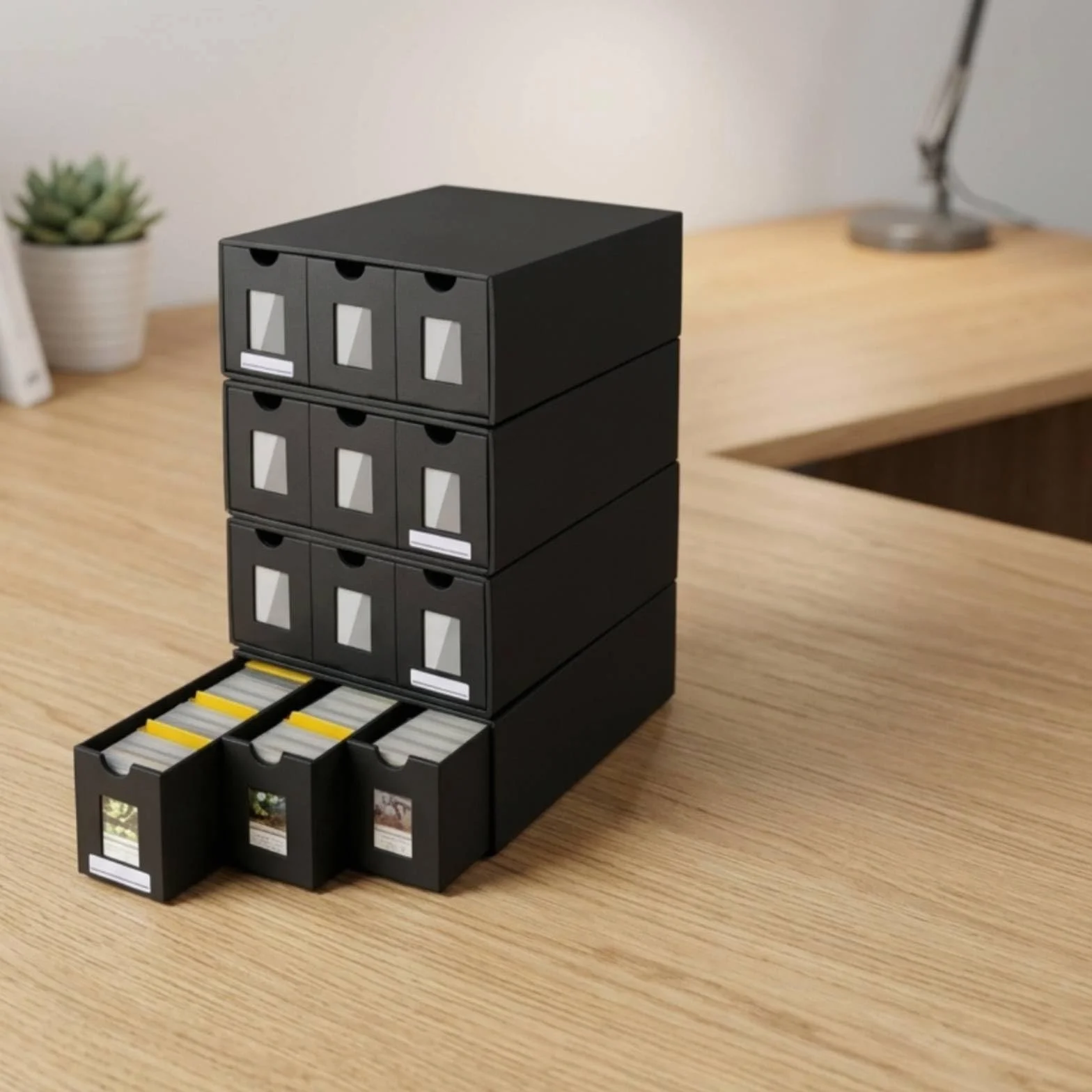 kowaku Scatola Porta Carte Impilabile Modulare Organizzatore Rigido Custodia per Libreria