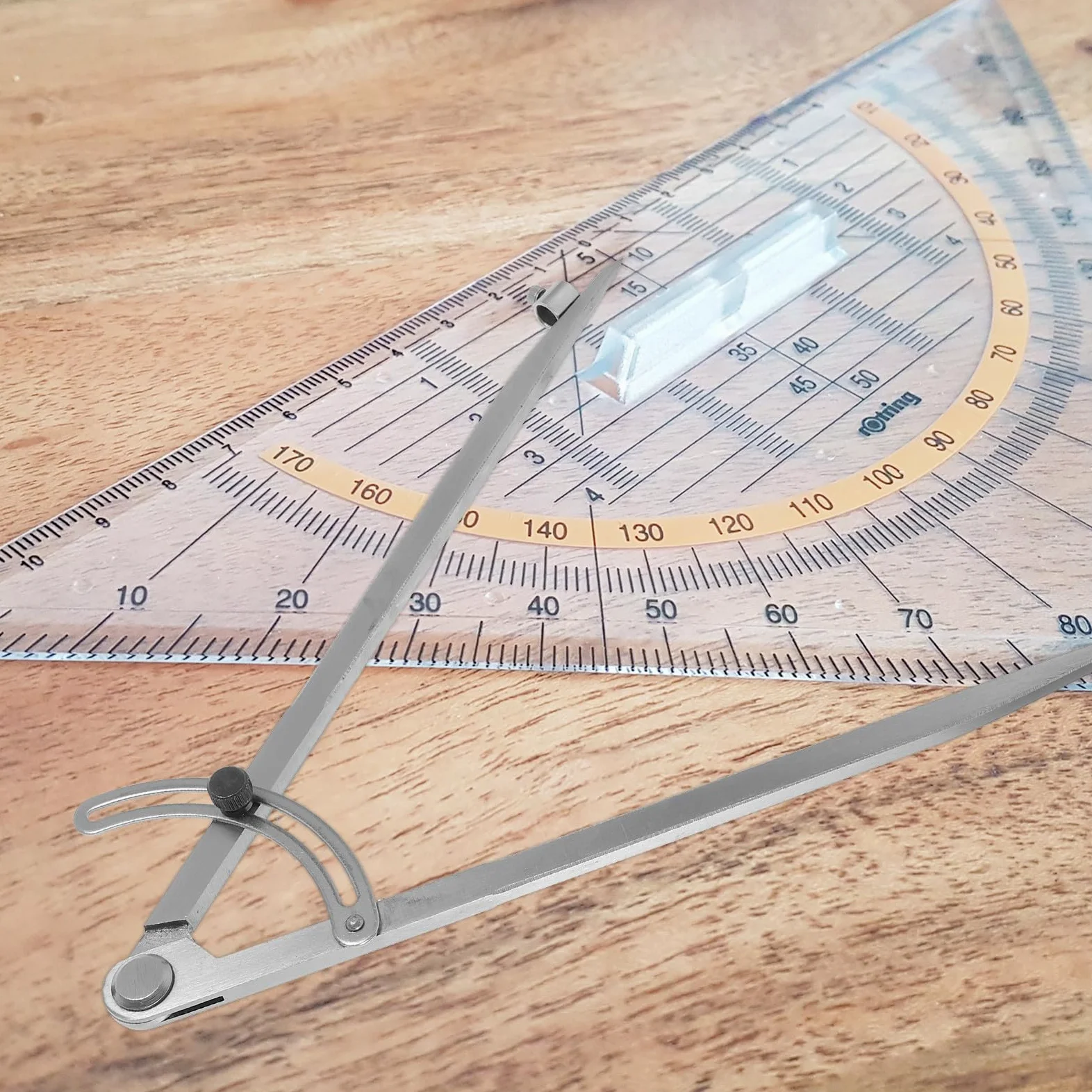 GLEAVI Compasso di Precisione Resistente e Riutilizzabile in Ferro Argento per Disegno Tecnico e Matematica per Festa Scuola Decor e Uso Domestico