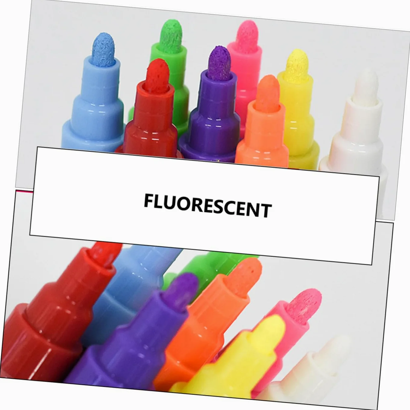 NUOBESTY Pennarelli Cancellabili Set di 12 per Lavagna, Punta Tonda 6mm | Inchiostro Liquido, Corpo in Plastica, Adatti a Lavagna Luminosa LED e Superfici a Gesso