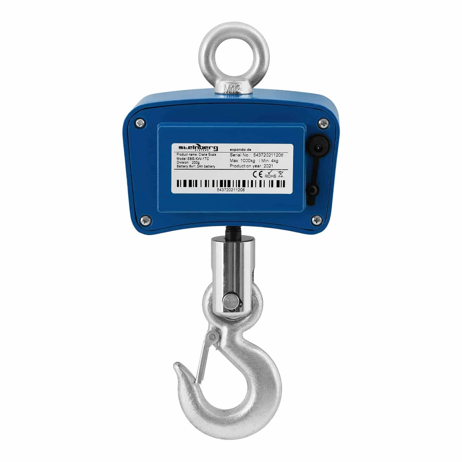 Steinberg Systems SBS-KW-1TC Bilancia Sospesa Dinamometro Display LCD 1000/0,2 kg