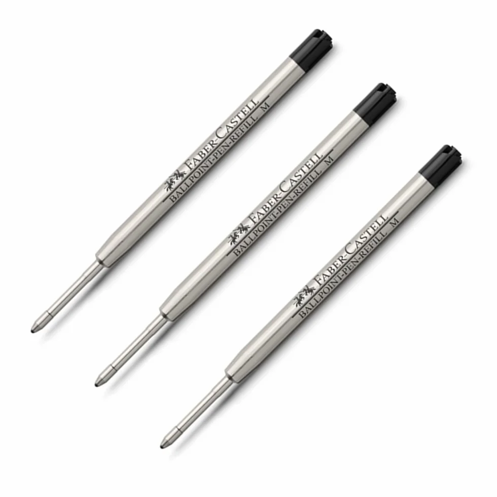 Faber-Castell Ricarica Penna a Sfera Punta Media Nero 3 Pezzi