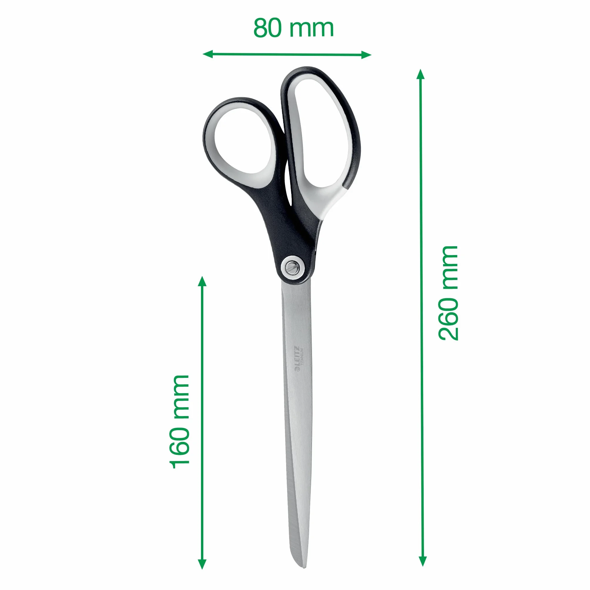 LEITZ Forbici in titanio 260 mm Nero