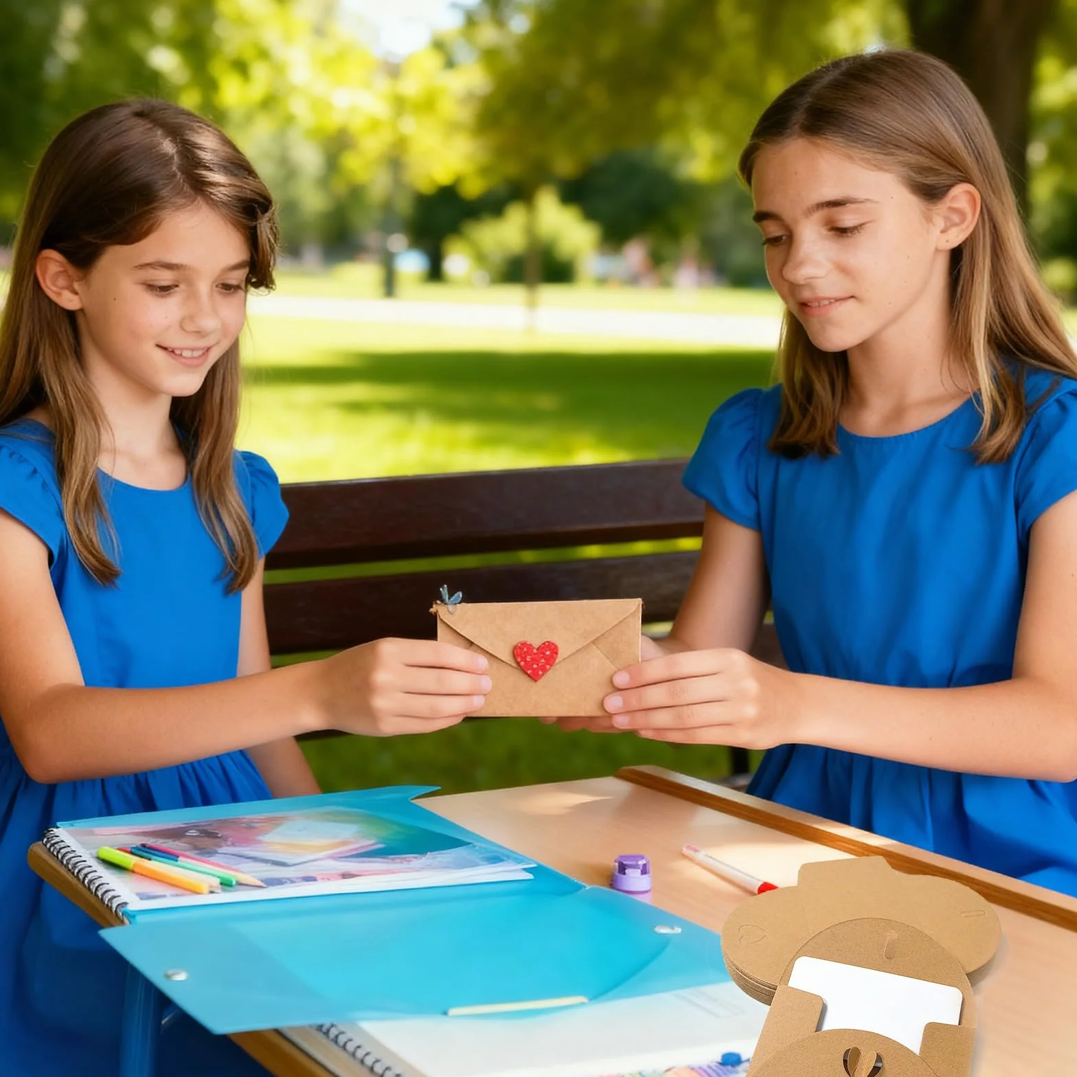 60 Pièces Mini Bustes in Carta Kraft con 60 Biglietti Bianchi, Buste con Chiusura a Cuore per Regalo, Feste, Matrimonio, Natale