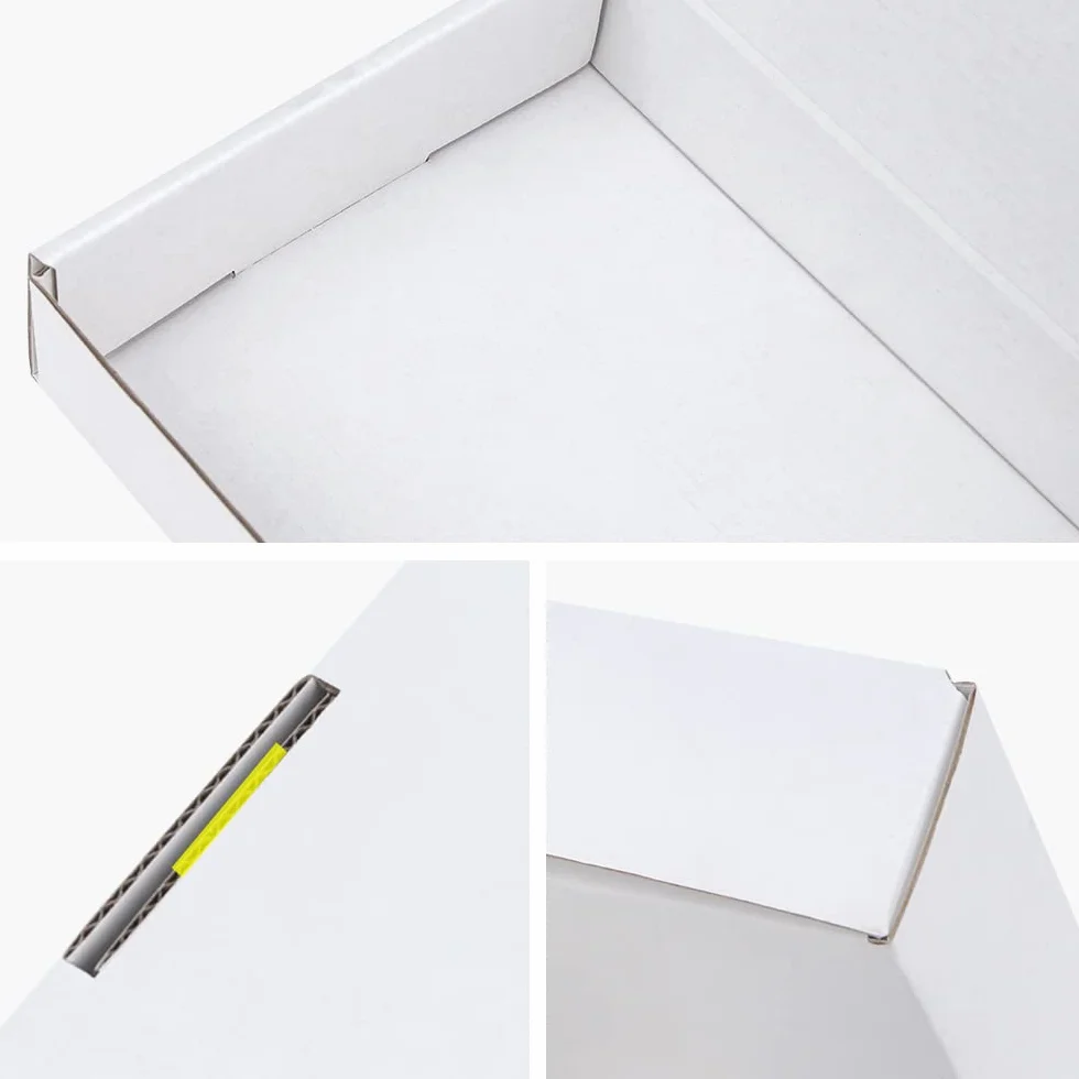 Scatole di spedizione in cartone ondulato, bianca 150x100x50mm piccoli pacchetti postali per l'invio, scatole di imballaggio marrone per affari, stoccaggio o regalo (25 pezzi)