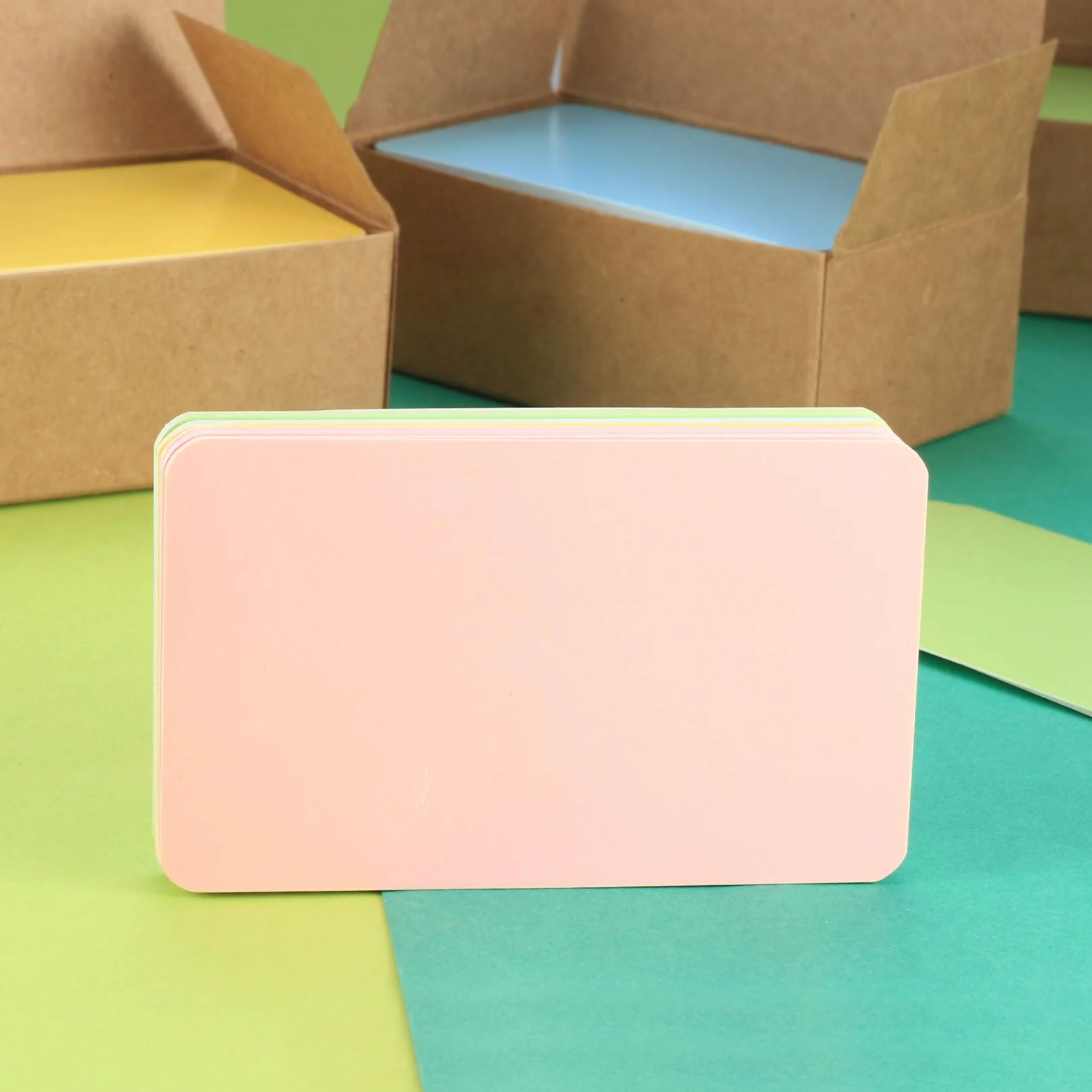 PzKraft Paper Biglietti da Visita Bianco Cartolina Carte Fai-da-Te Rosa Verde Giallo Blu 400 Pz