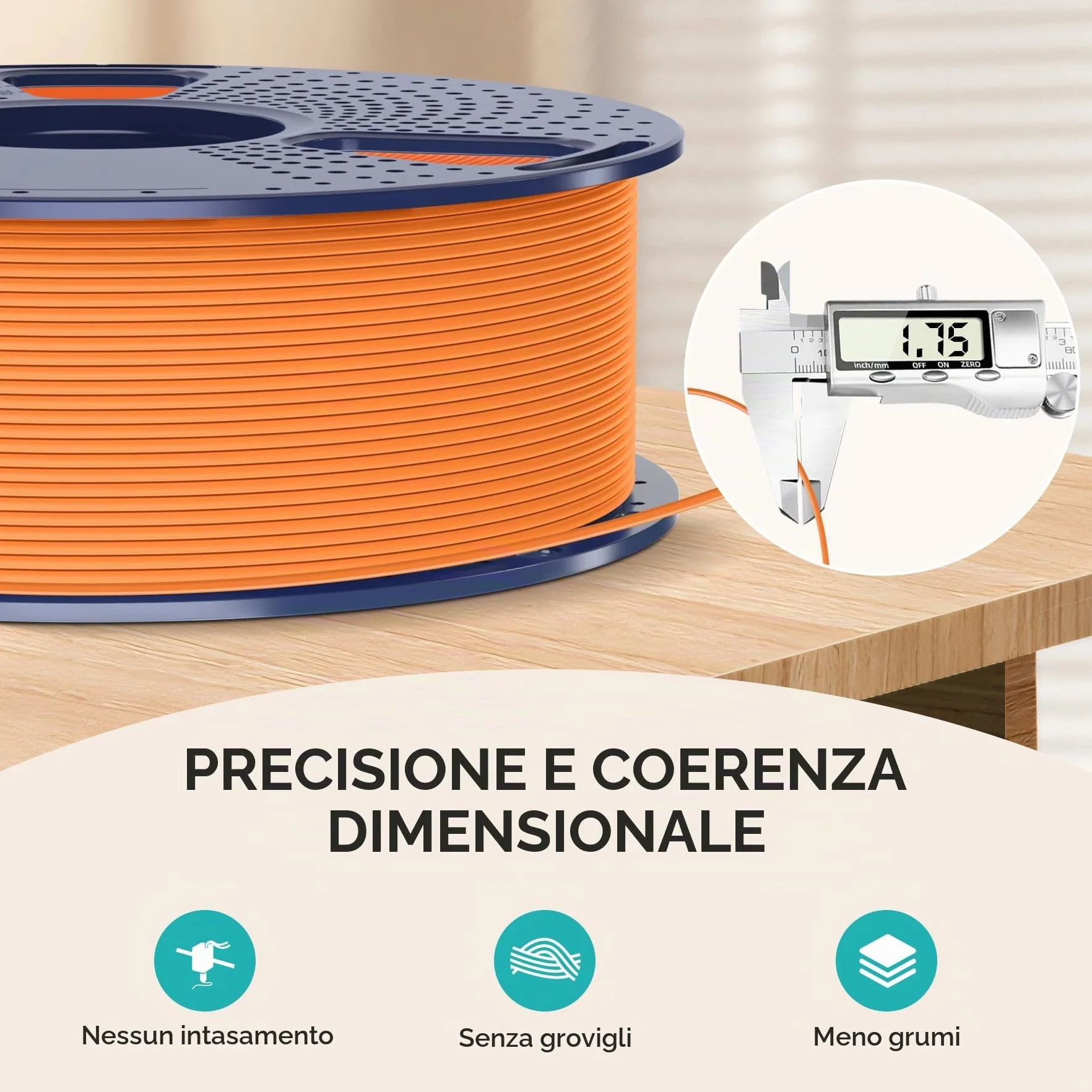 SUNLU Filamento PLA Matte 1.75 mm Nero 1kg Bobina per Stampante 3D FDM