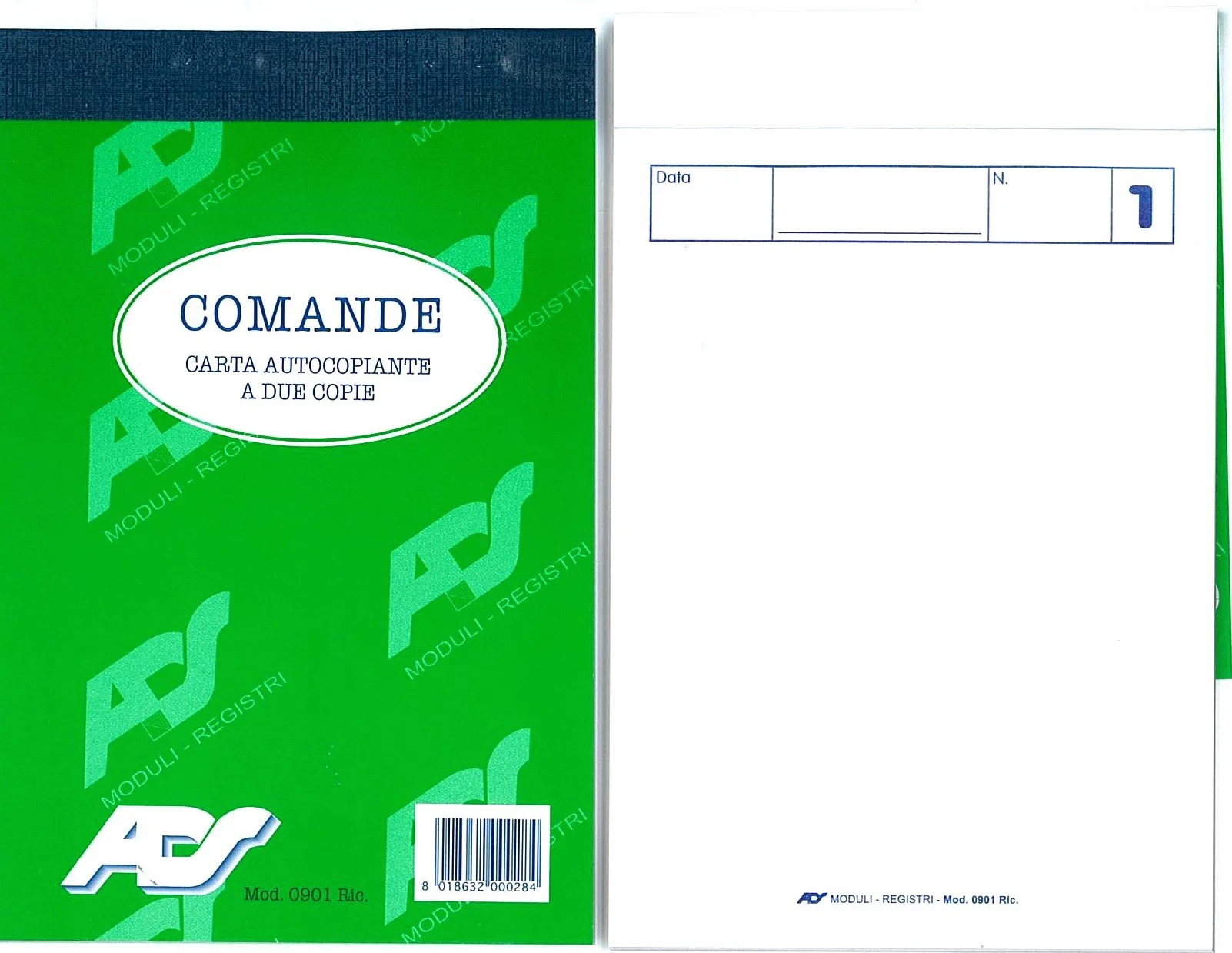 Blocco Comandi Doppia Copia Ricalcante 25 Moduli 10x15 cm 10 Pezzi