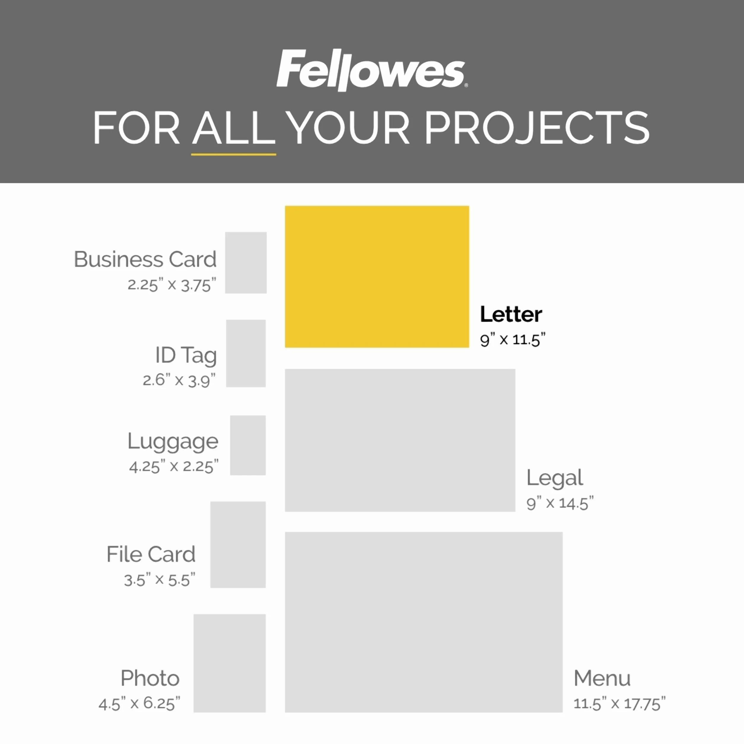 Fellowes Glossy Pouches Pellicola per plastificatrice 100 Pezzo(i)