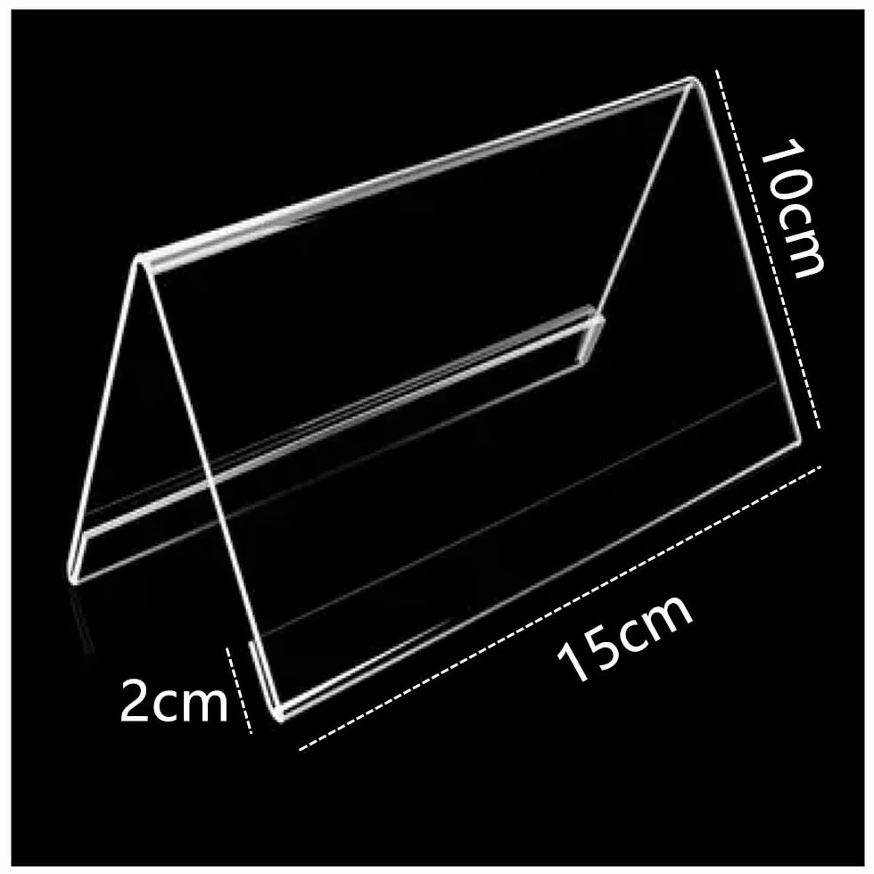 12 Pezzi Espositore da Tavolo, 10x15 cm Porta Avvisi da Tavolo, A6 Espositore per Poster, Chiaro Acrilico Poster da Banco Espositori Plexiglass per Ufficio Bancone Negozio,Portafoto
